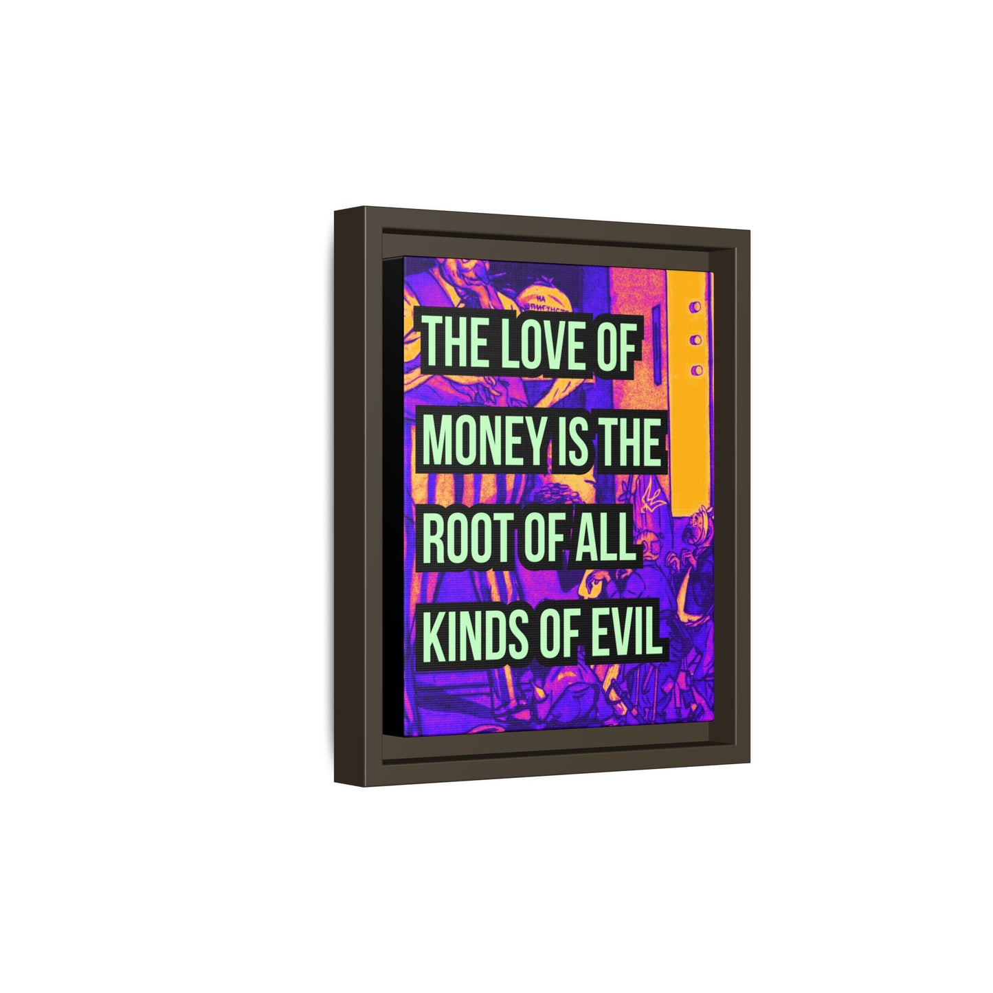 Love of Money Matte Canvas, Framed (Multi-color)