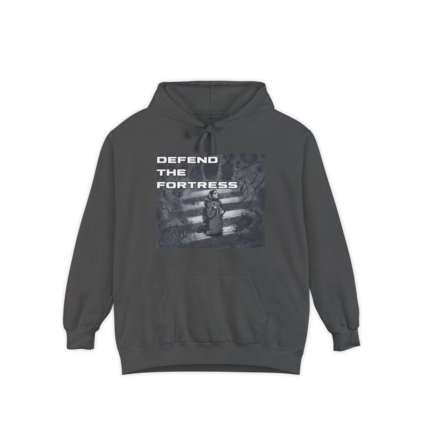 Defend the Fortress Unisex Garment-Dyed Hoodie
