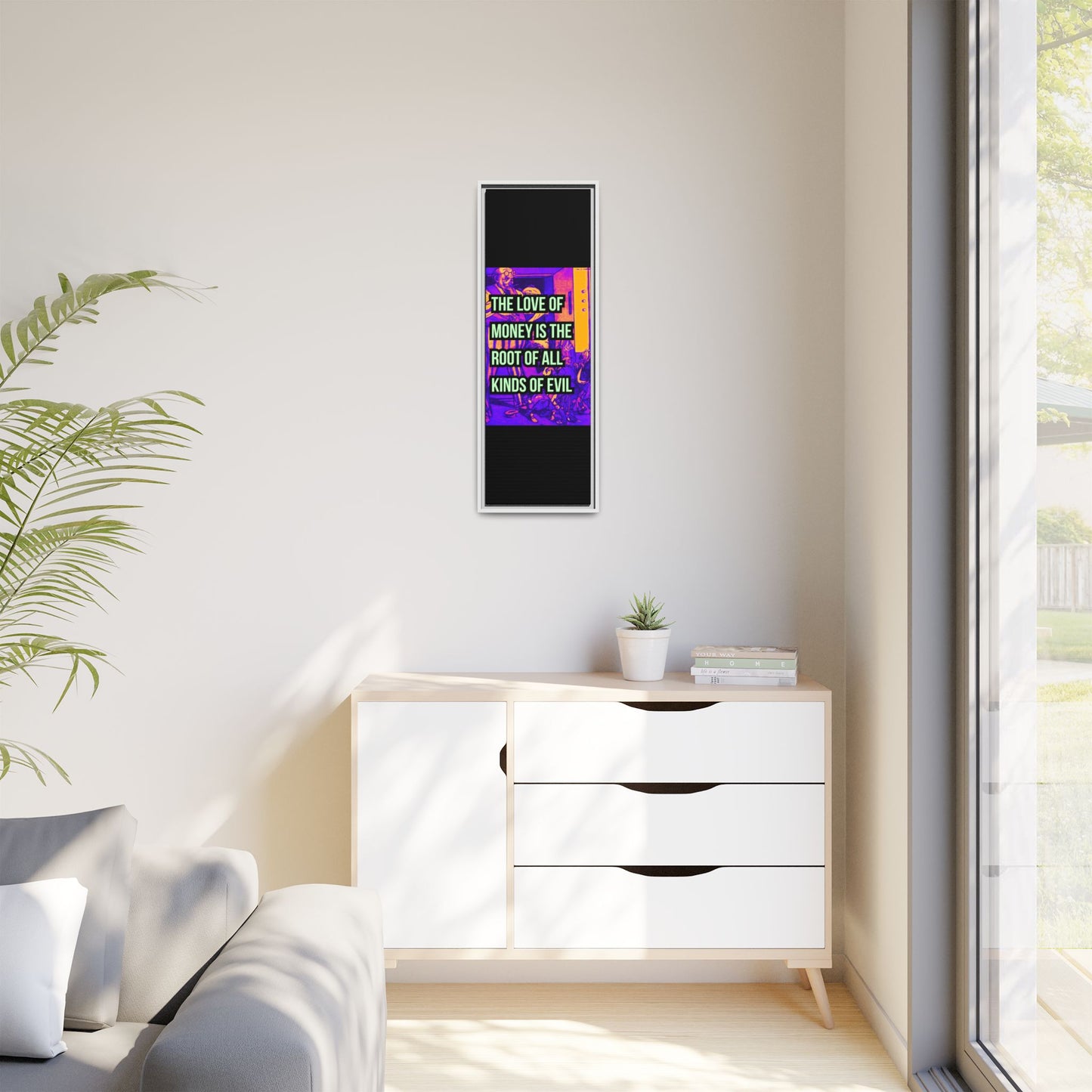 Love of Money Matte Canvas, Framed (Multi-color)