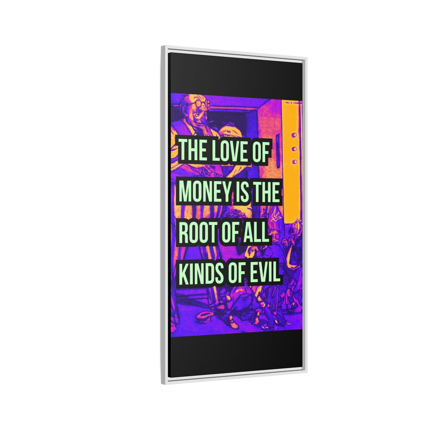 Love of Money Matte Canvas, Framed (Multi-color)