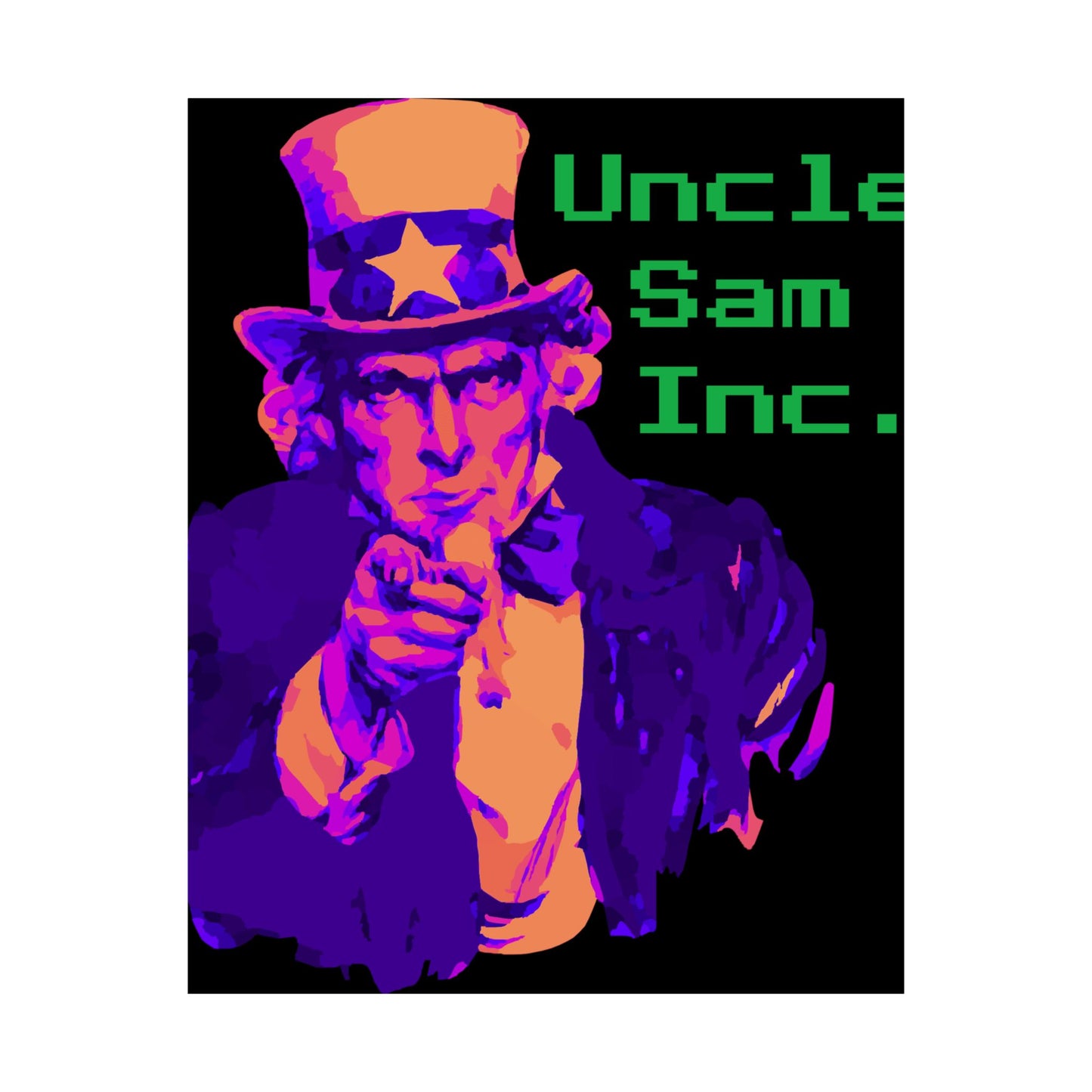 Colorful Uncle Sam Inc. Matte Vertical Poster, Vintage Wall Art