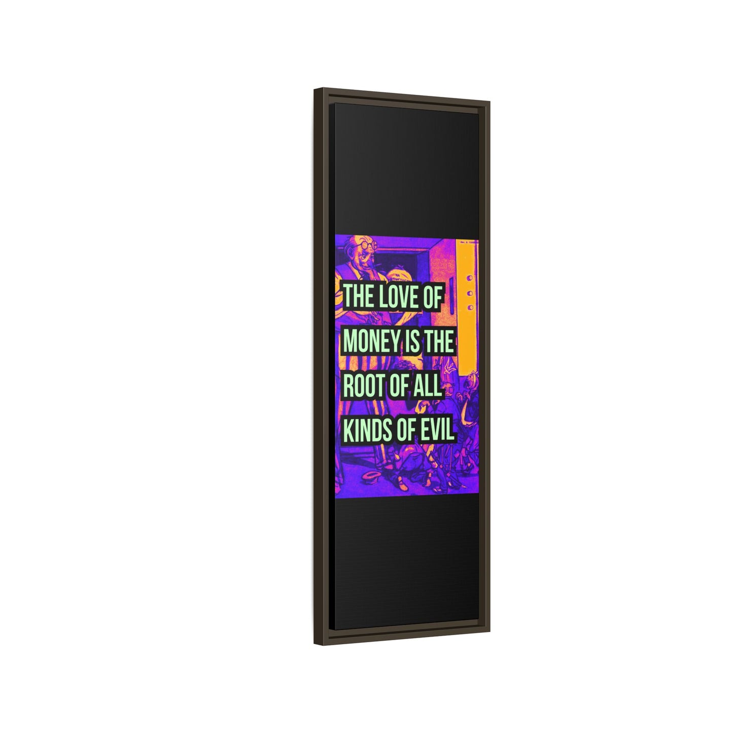 Love of Money Matte Canvas, Framed (Multi-color)