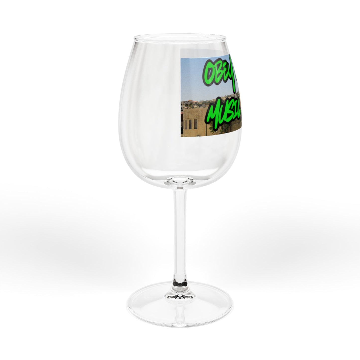 Obey LLC Music Wine Glass, 12oz