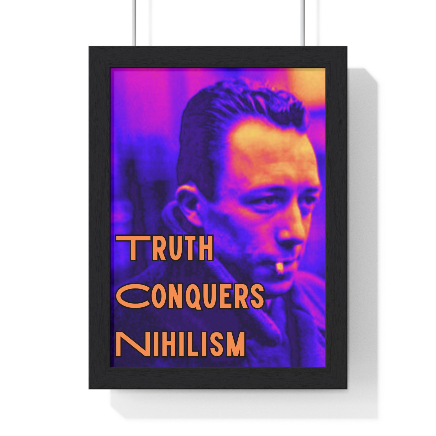 Nihilism Framed Wall Art, Vintage Poster for Home Decor, Inspirational Quote Print, Unique Art Gift, Modern Living Room Decoration