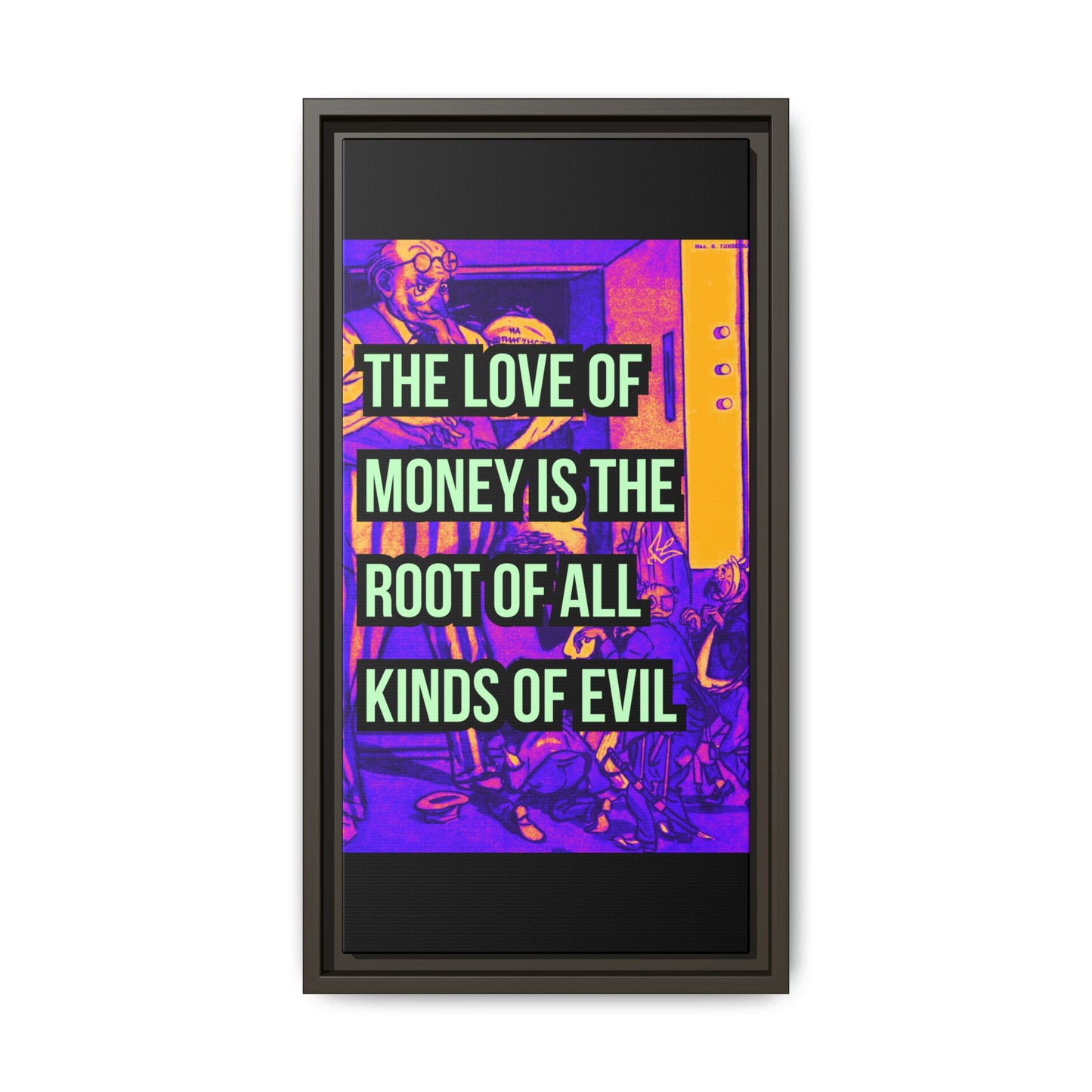 Love of Money Matte Canvas, Framed (Multi-color)
