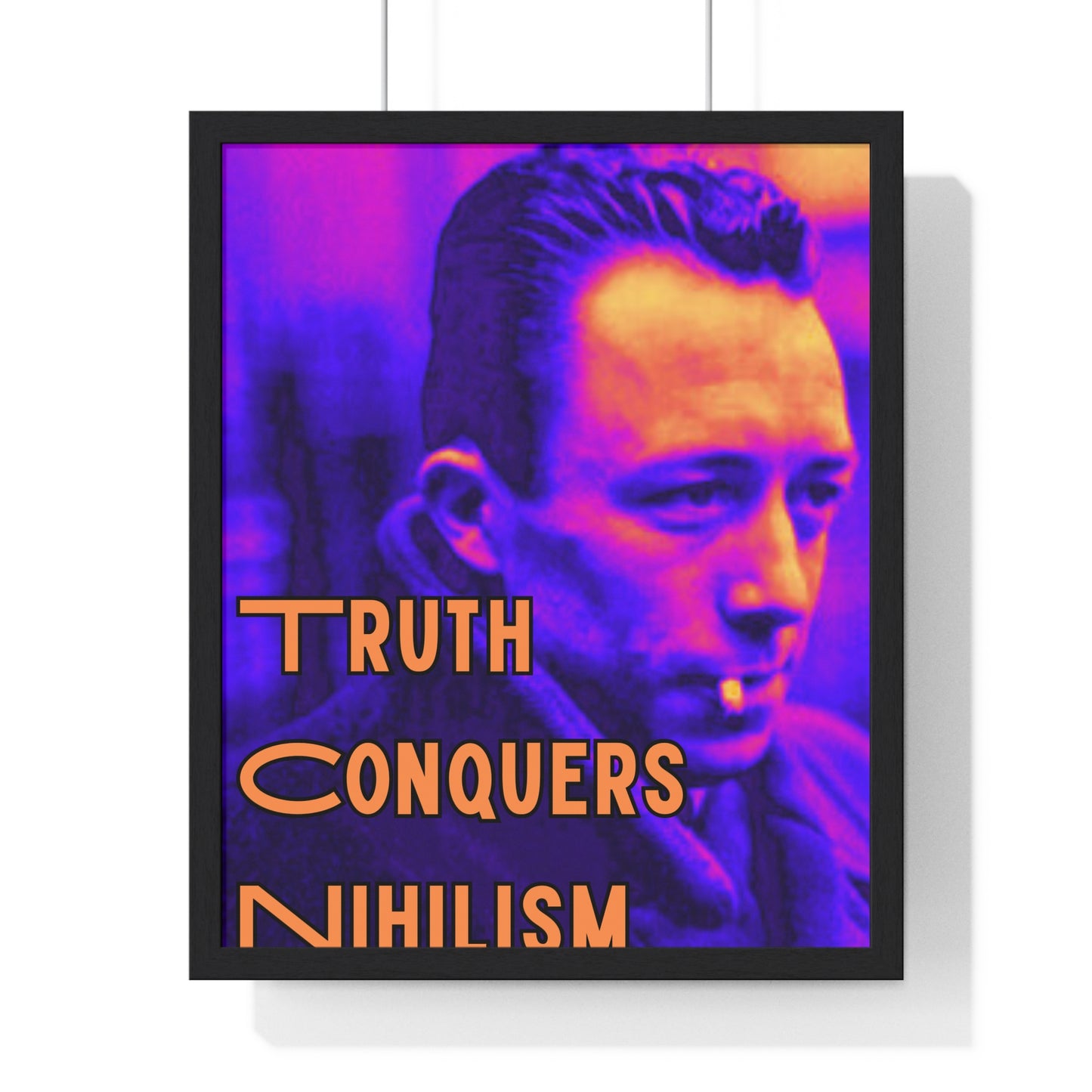 Nihilism Framed Wall Art, Vintage Poster for Home Decor, Inspirational Quote Print, Unique Art Gift, Modern Living Room Decoration
