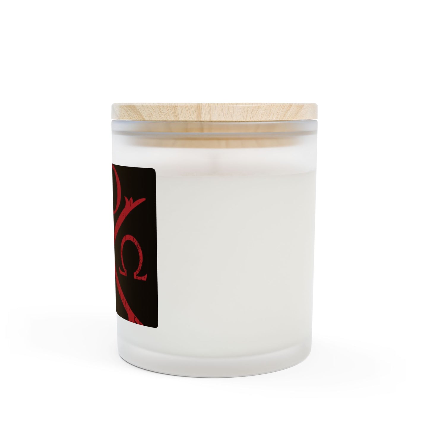 Alpha Omega Frosted Glass Candle, 11oz