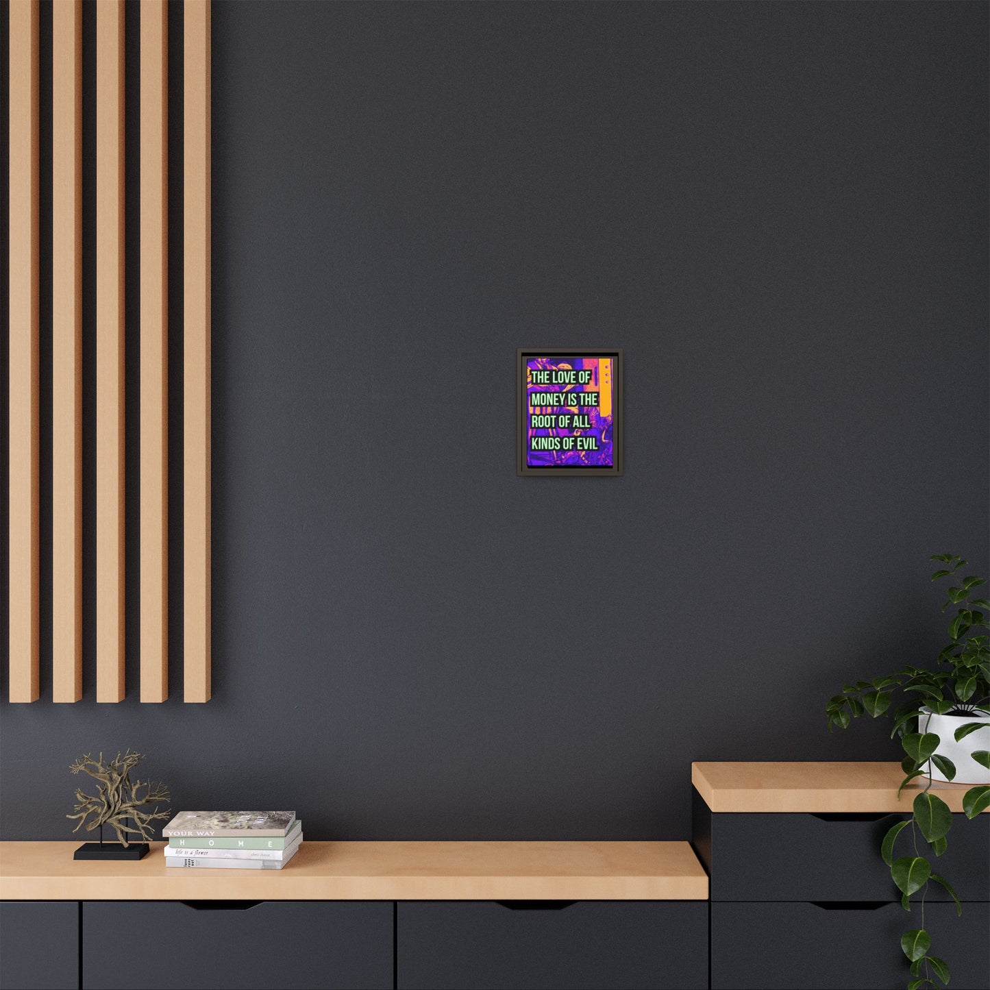 Love of Money Matte Canvas, Framed (Multi-color)