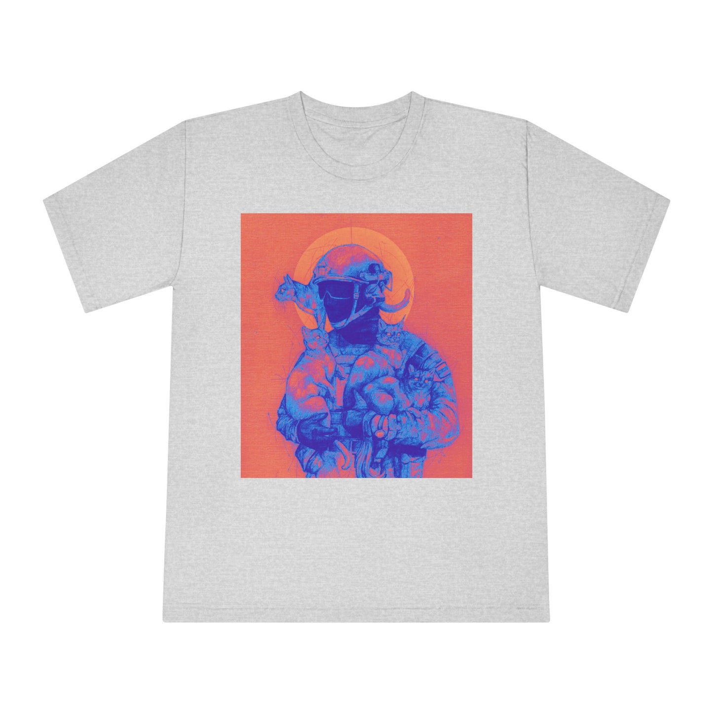 Neon Cat Unisex Classic Crewneck T-Shirt