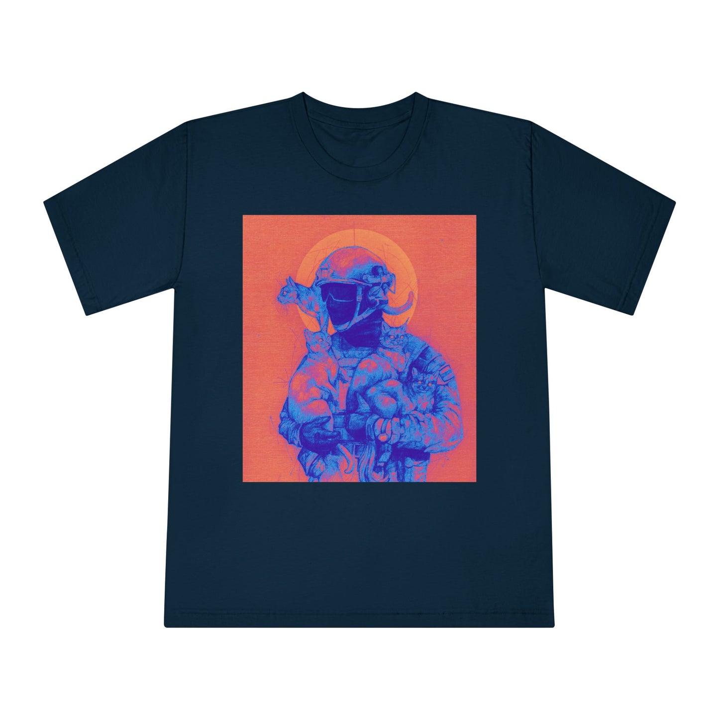 Neon Cat Unisex Classic Crewneck T-Shirt