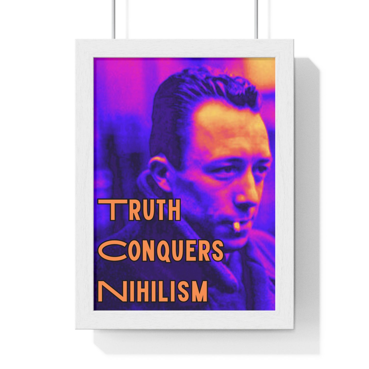 Nihilism Framed Wall Art, Vintage Poster for Home Decor, Inspirational Quote Print, Unique Art Gift, Modern Living Room Decoration