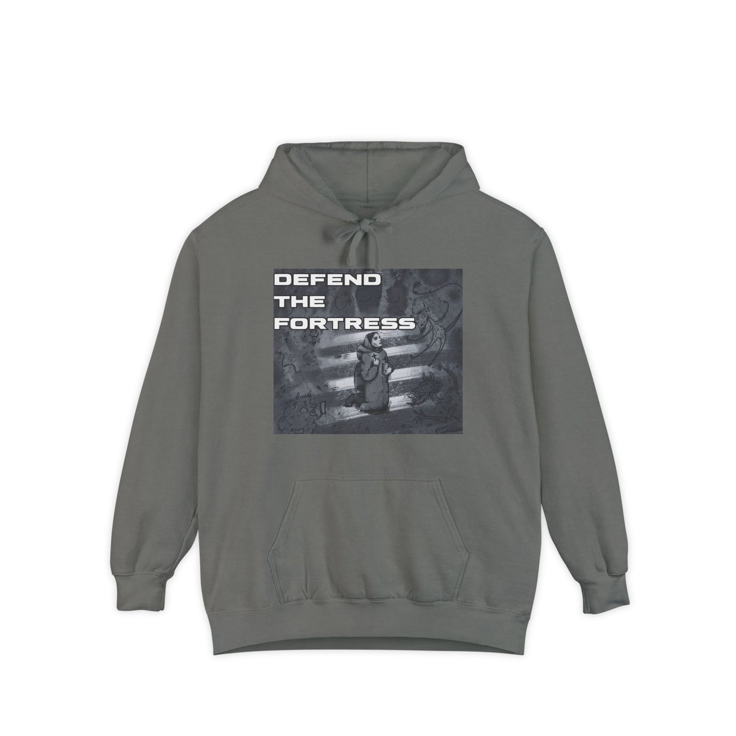 Defend the Fortress Unisex Garment-Dyed Hoodie
