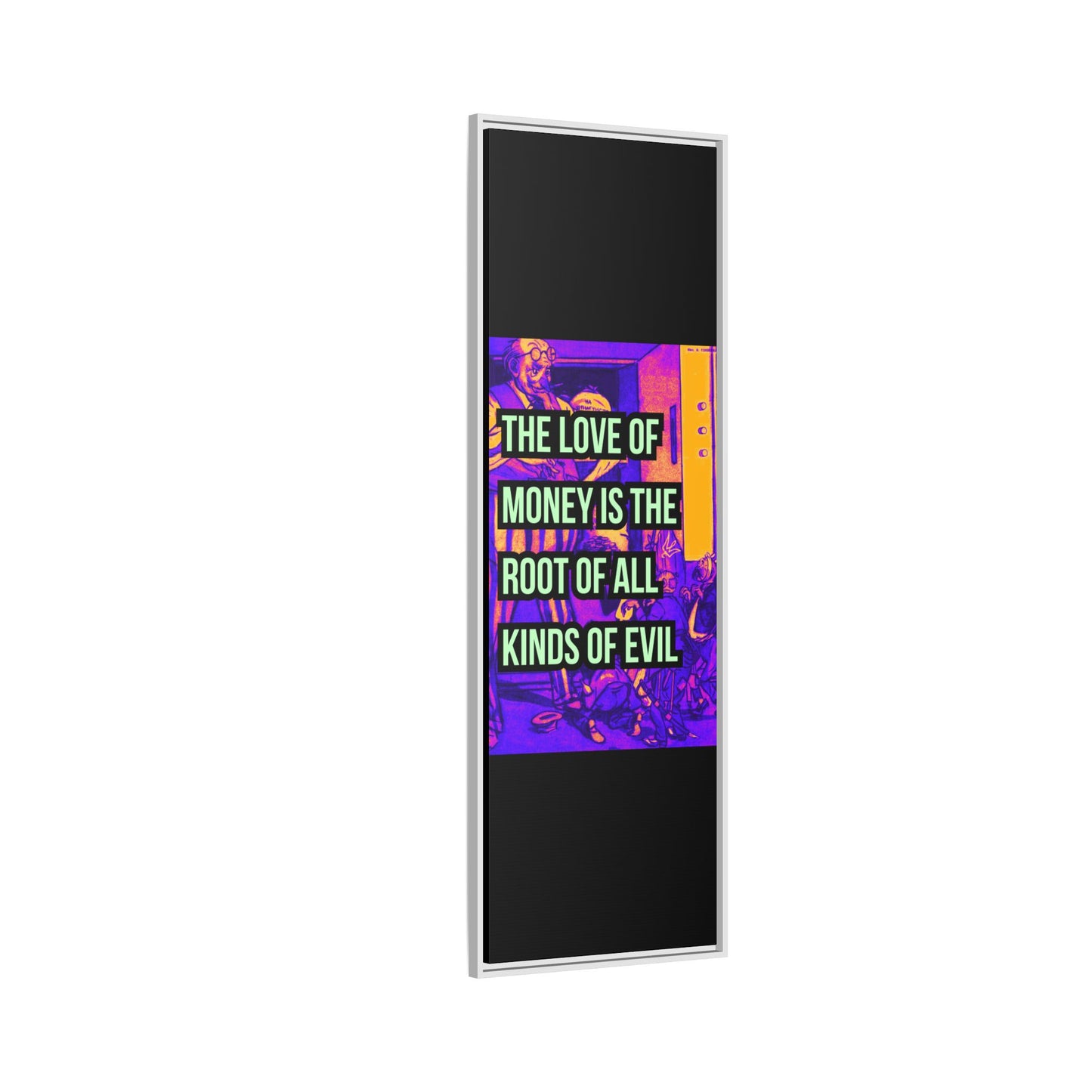 Love of Money Matte Canvas, Framed (Multi-color)