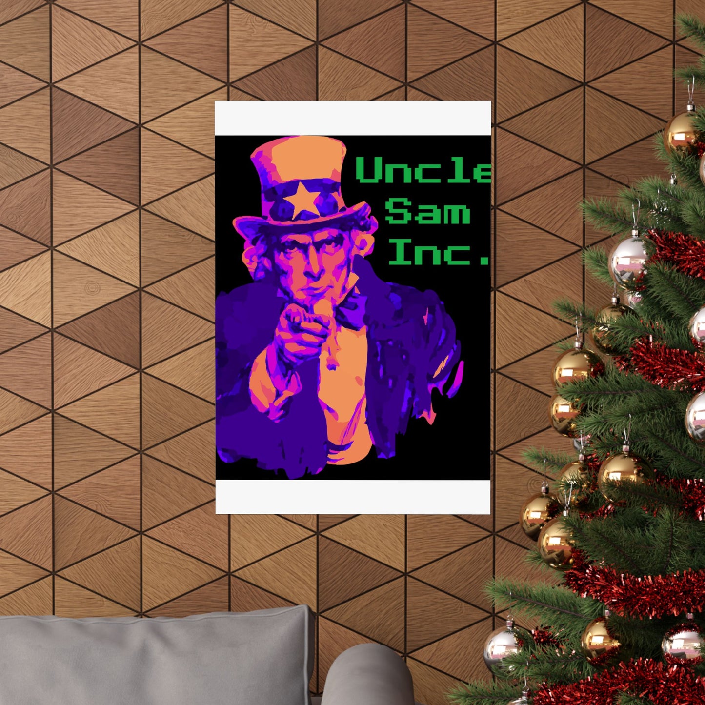 Colorful Uncle Sam Inc. Matte Vertical Poster, Vintage Wall Art