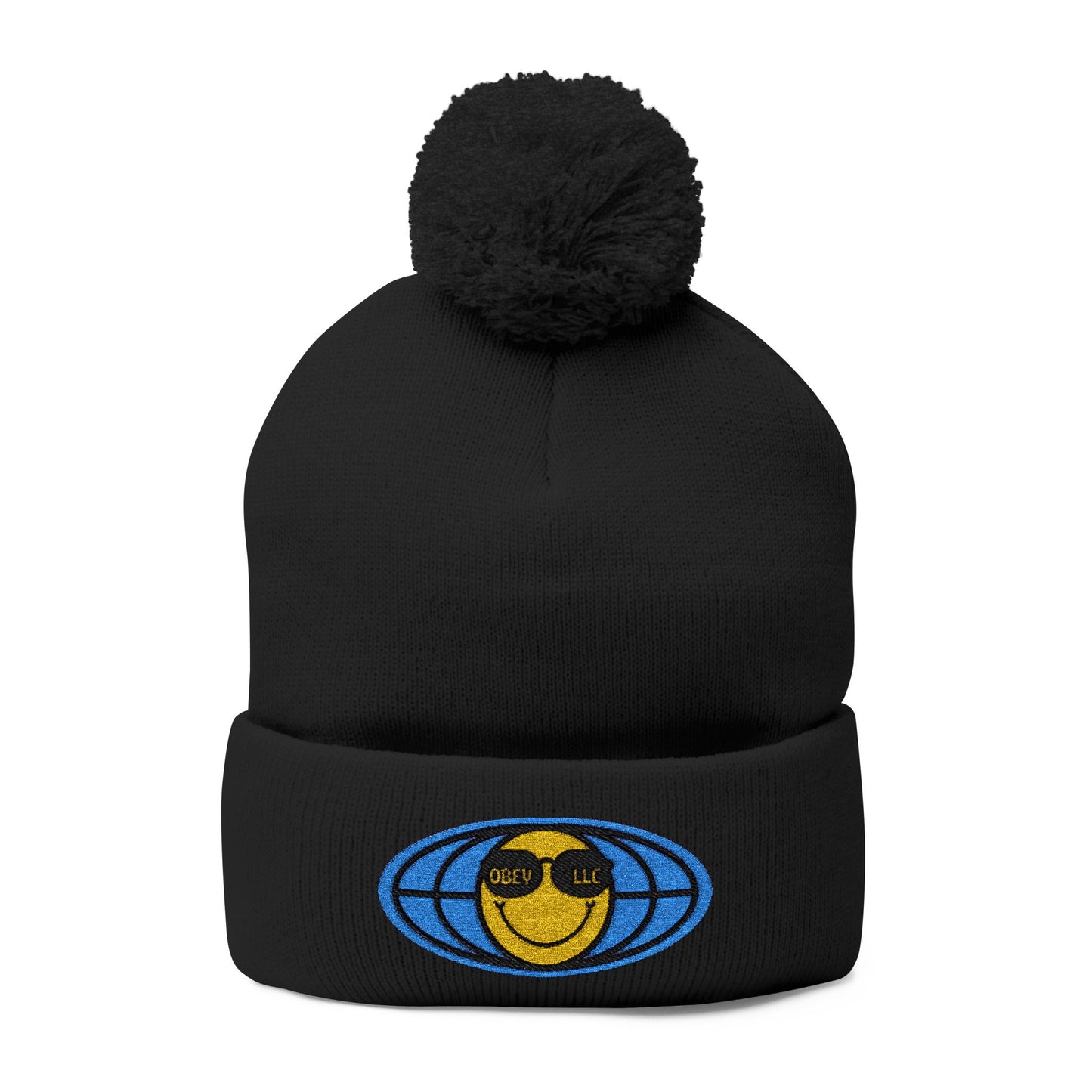 Obey LLC Pom-Pom Knit Cap (Embroidery)