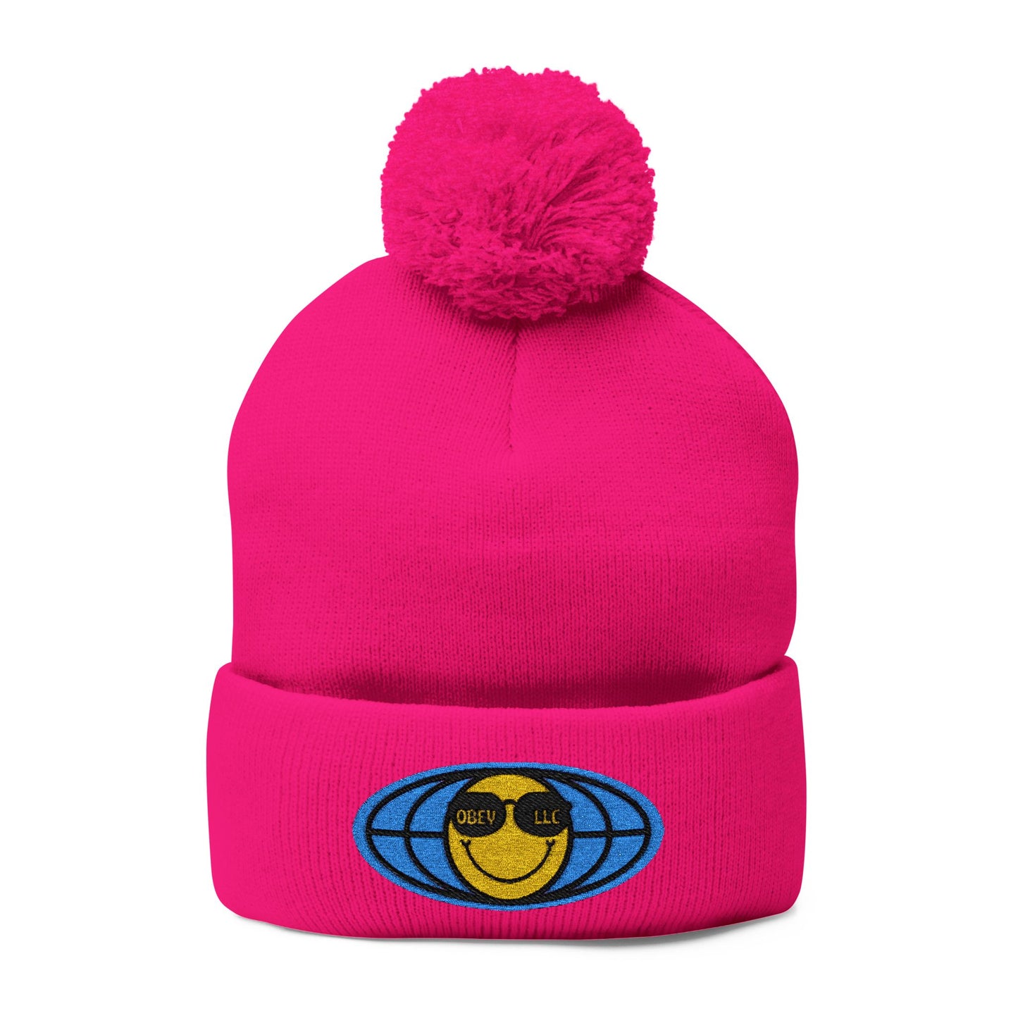 Obey LLC Pom-Pom Knit Cap (Embroidery)