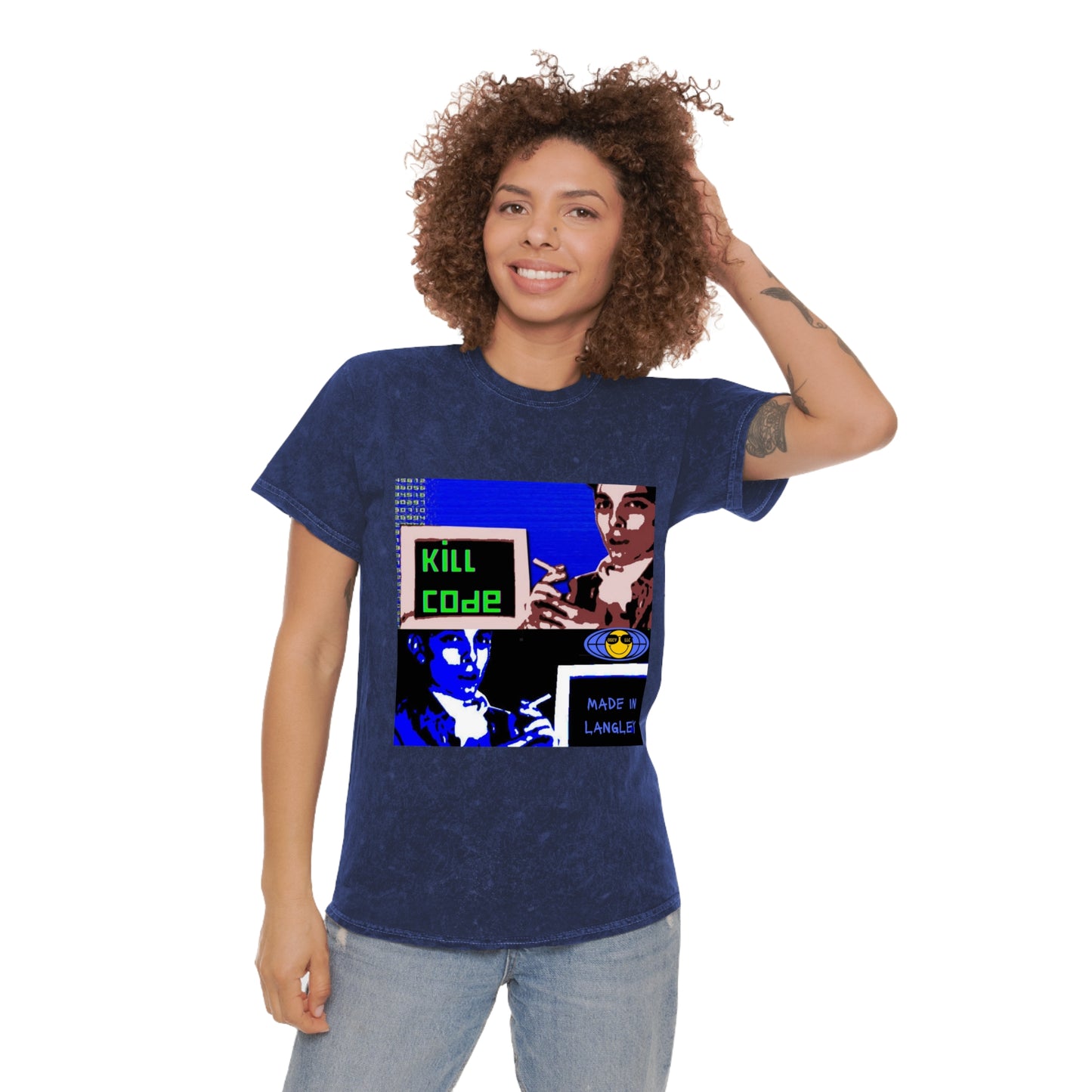 Kill Code Phiber Optik Unisex Mineral Wash T-Shirt