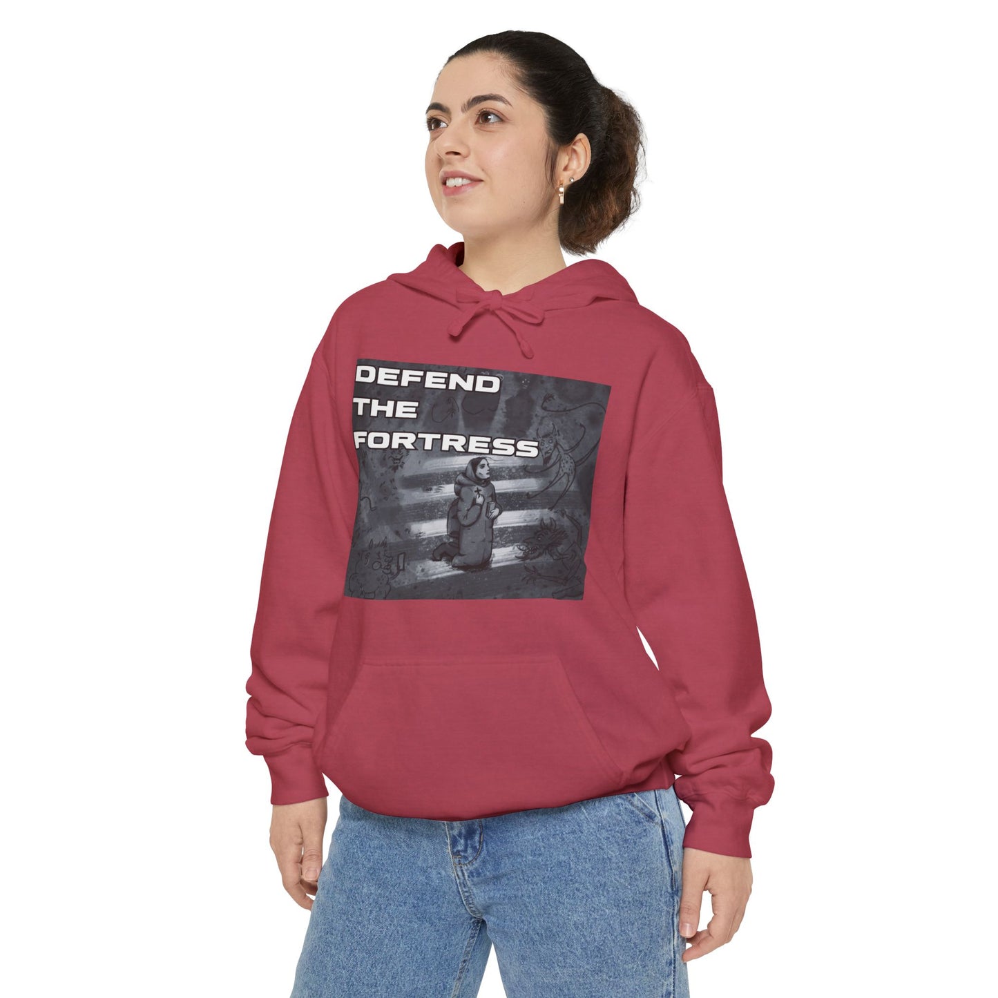 Defend the Fortress Unisex Garment-Dyed Hoodie