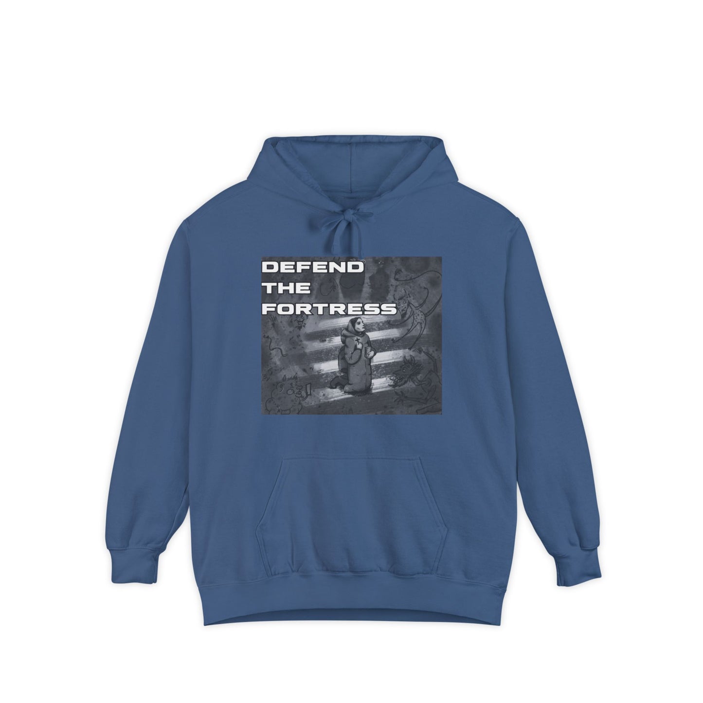 Defend the Fortress Unisex Garment-Dyed Hoodie