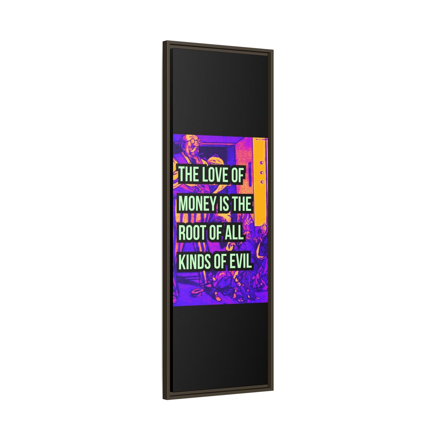 Love of Money Matte Canvas, Framed (Multi-color)