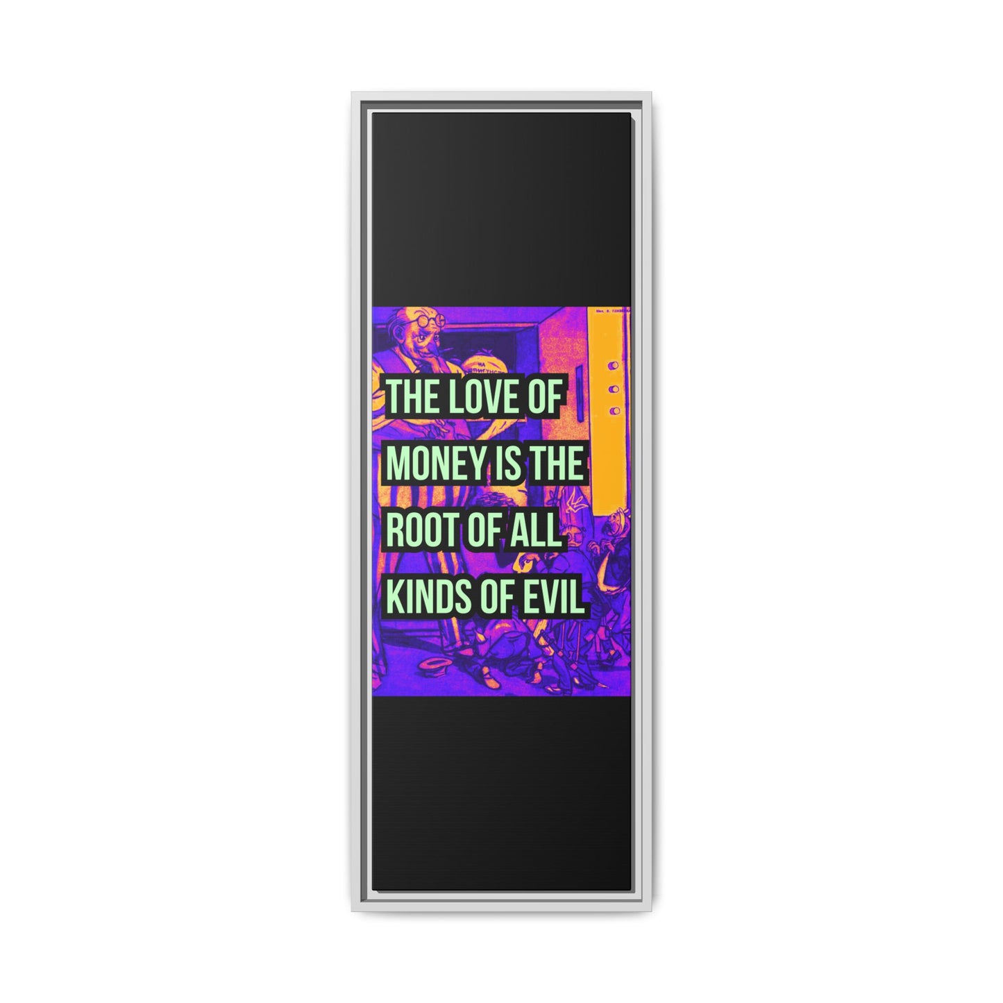 Love of Money Matte Canvas, Framed (Multi-color)