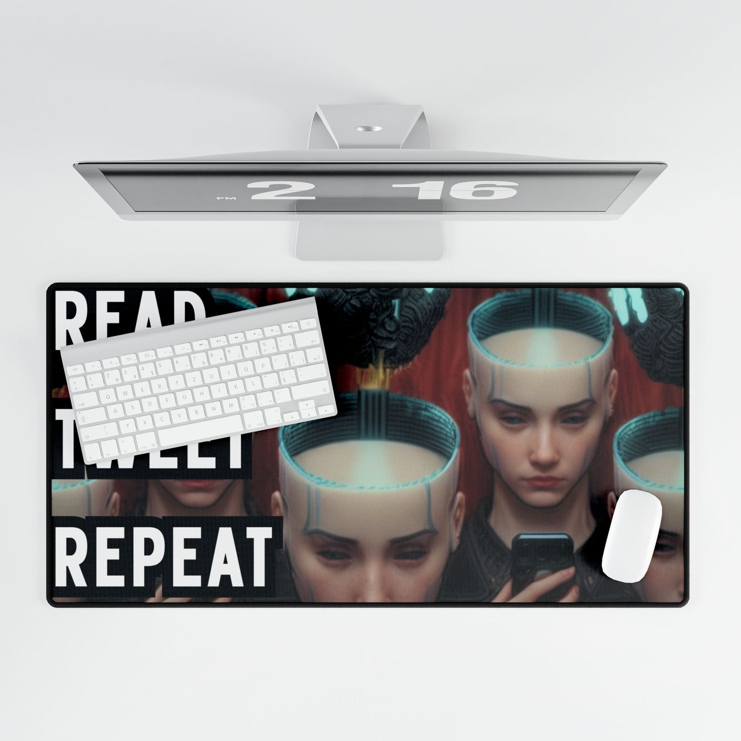 Obey LLC Desk Mat: Read, Tweet, Repeat (Office Decor, Gamer Accessories, Work From Home Essentials, Inspirational Desk Decor''''0