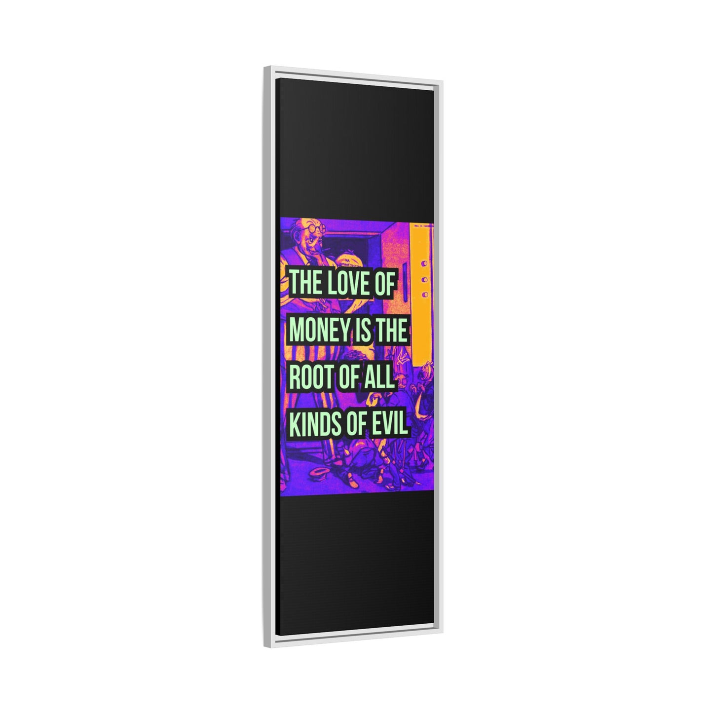 Love of Money Matte Canvas, Framed (Multi-color)