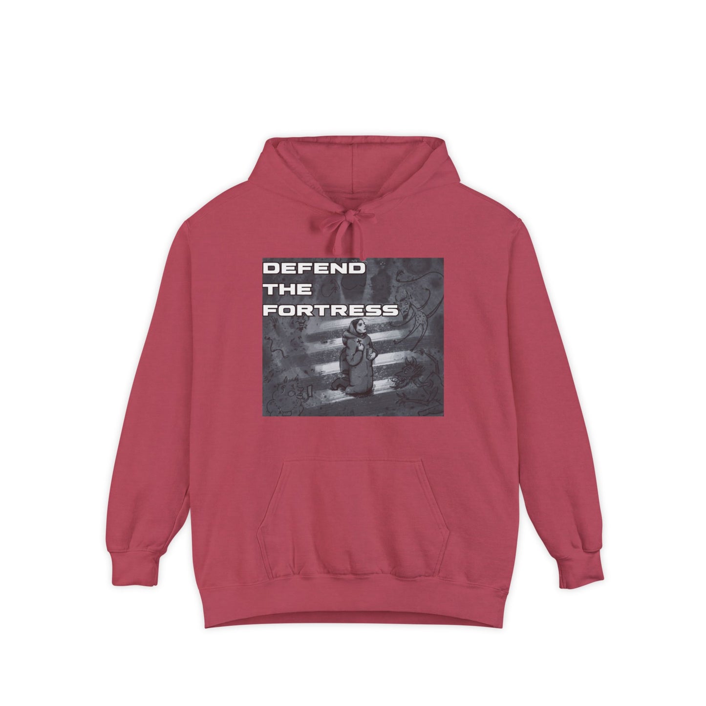 Defend the Fortress Unisex Garment-Dyed Hoodie