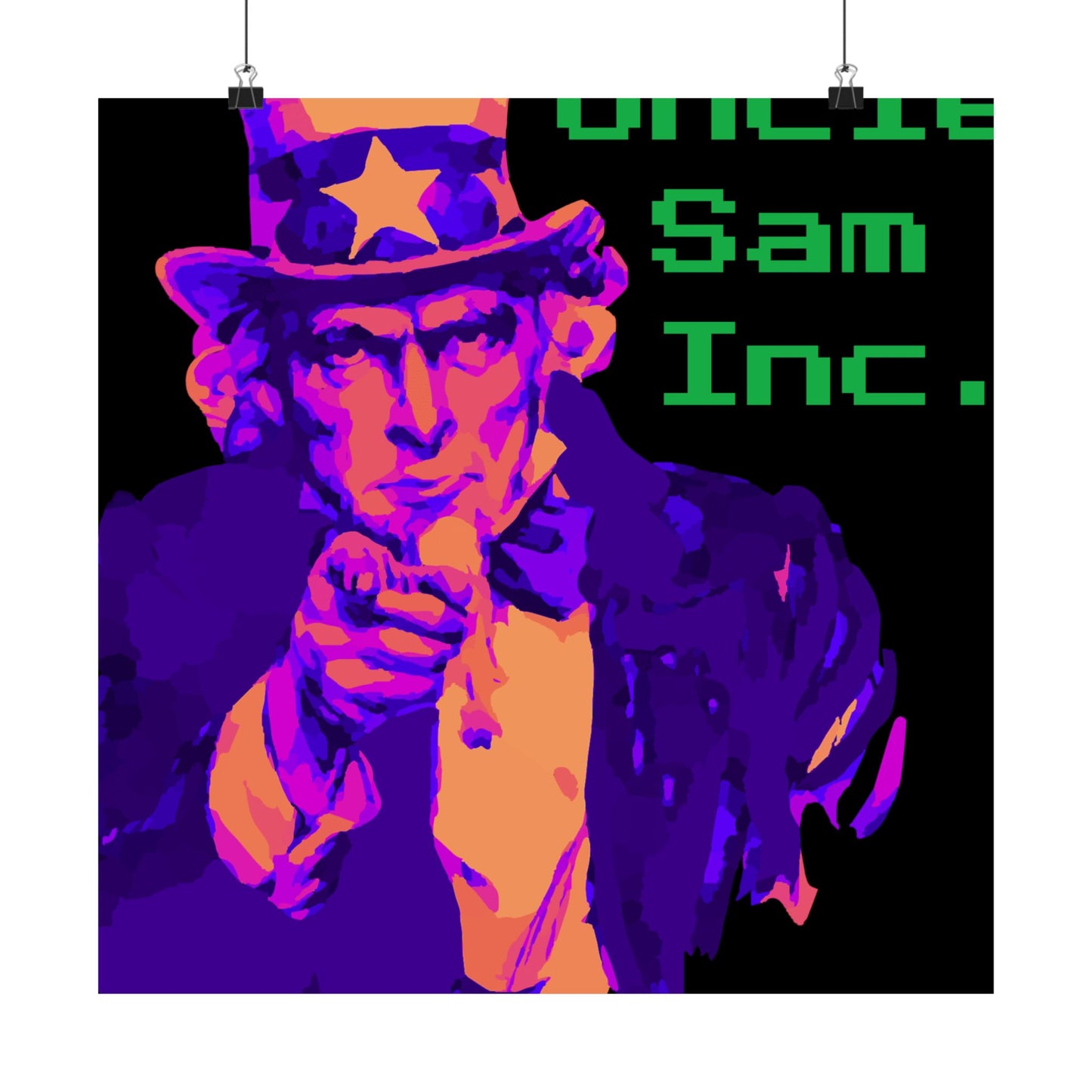 Colorful Uncle Sam Inc. Matte Vertical Poster, Vintage Wall Art