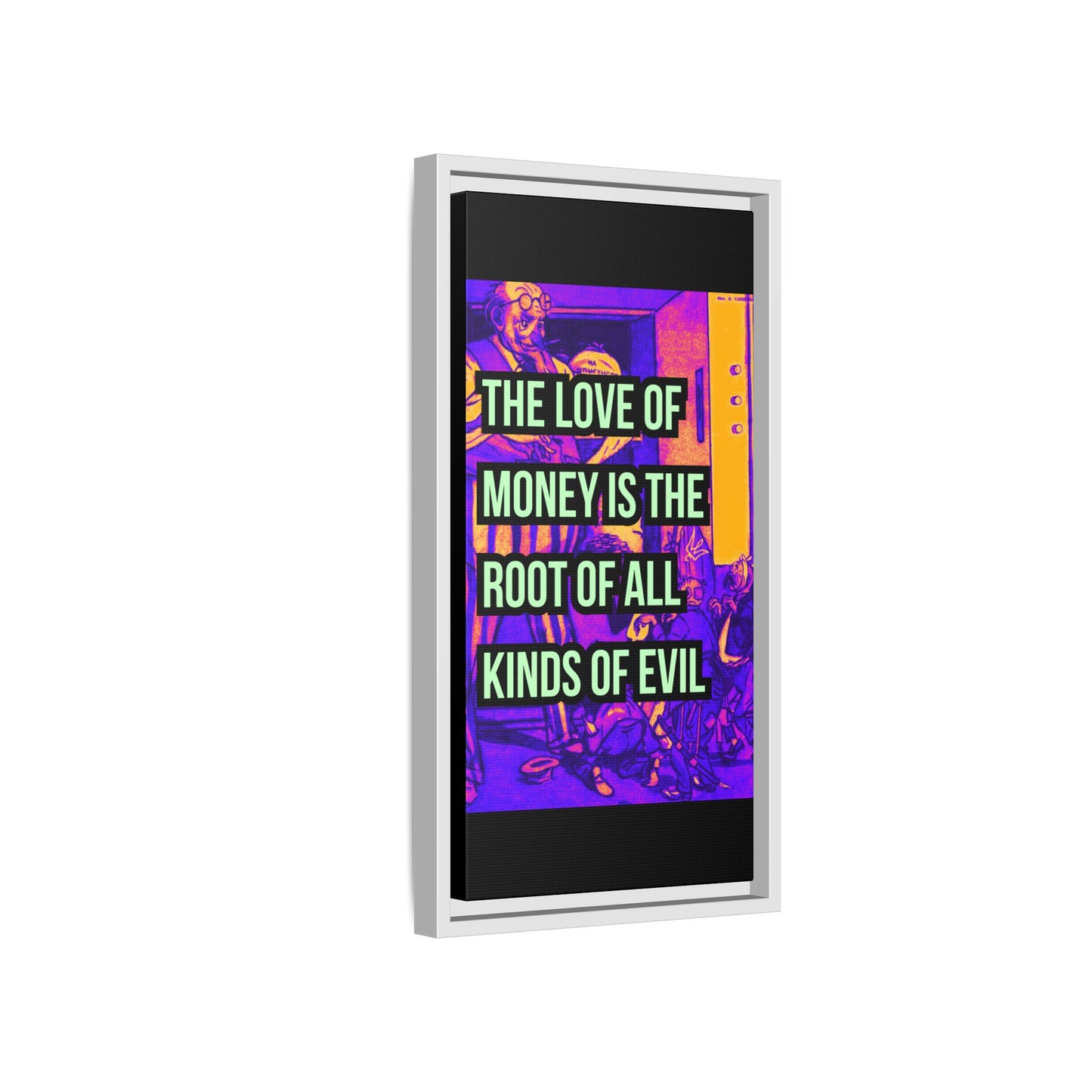 Love of Money Matte Canvas, Framed (Multi-color)