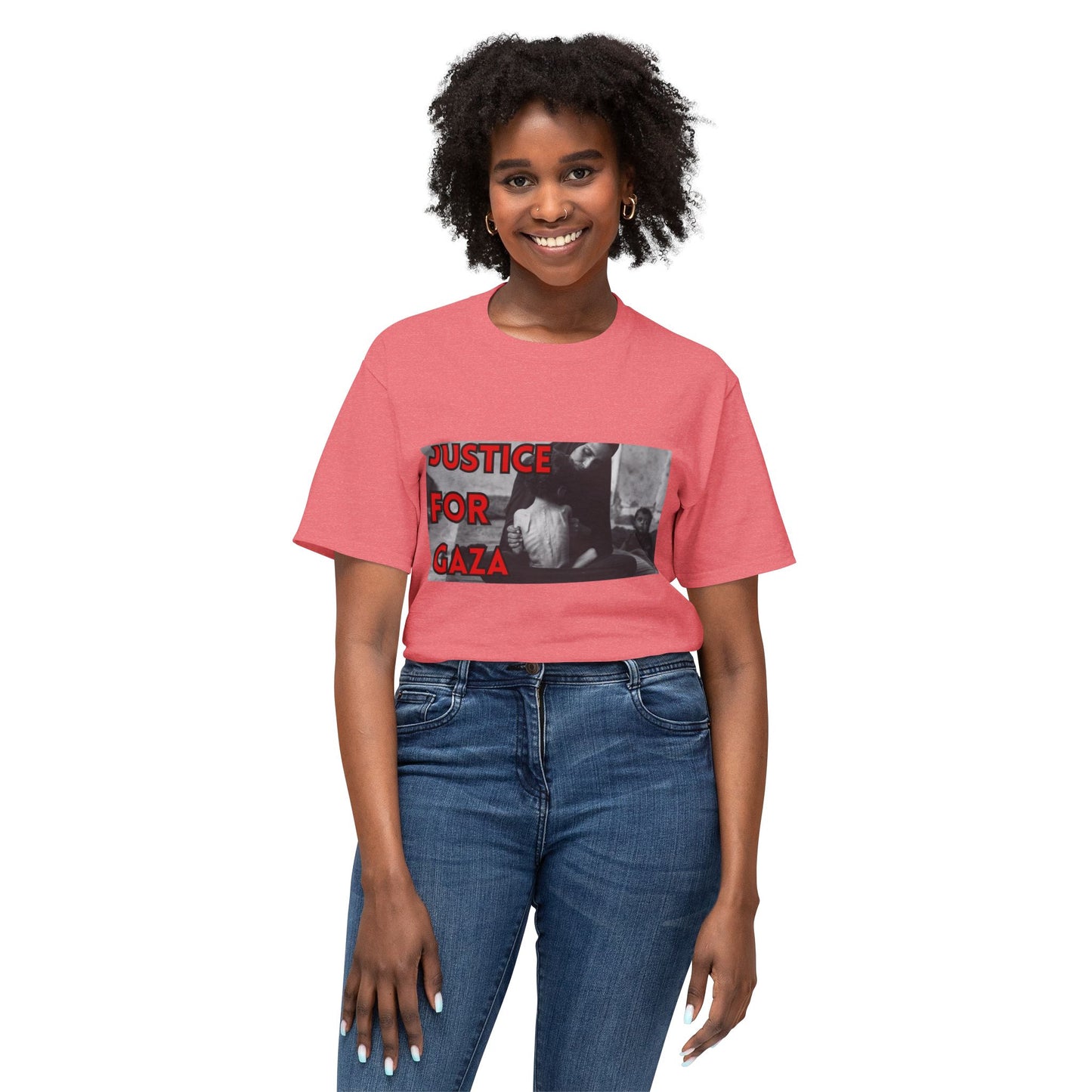 Justice for Gaza Unisex HD Cotton T-Shirt | Activism Tee, Casual Wear, Statement Shirt, Social Justice Gift, Everyday Comfort