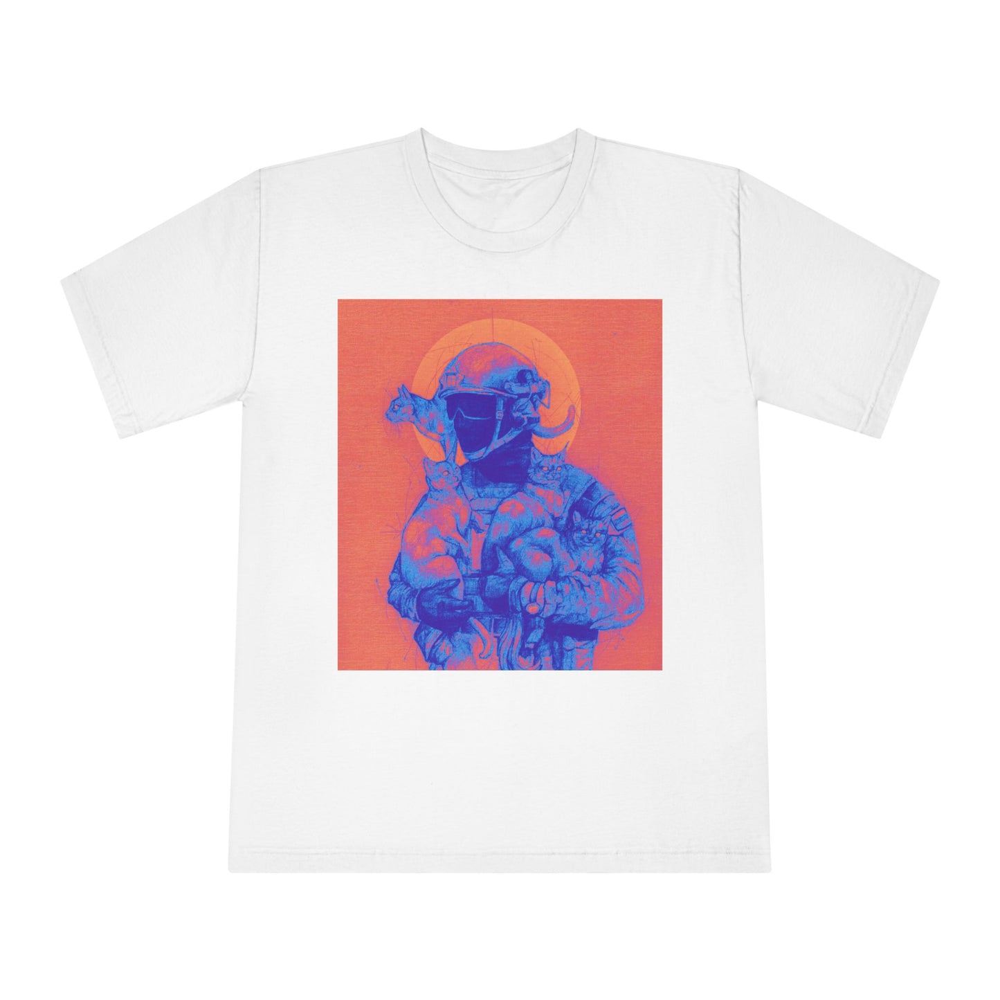 Neon Cat Unisex Classic Crewneck T-Shirt