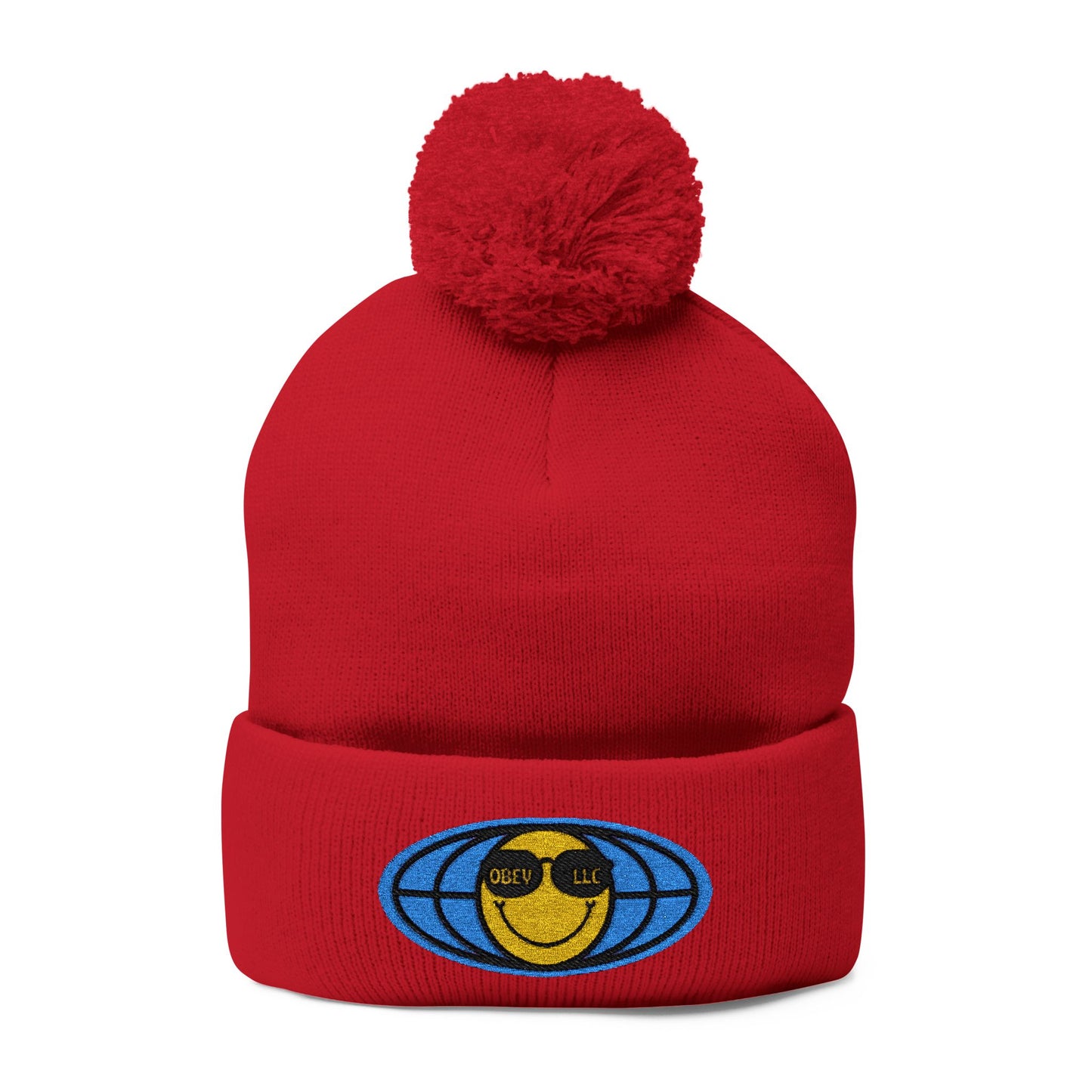 Obey LLC Pom-Pom Knit Cap (Embroidery)