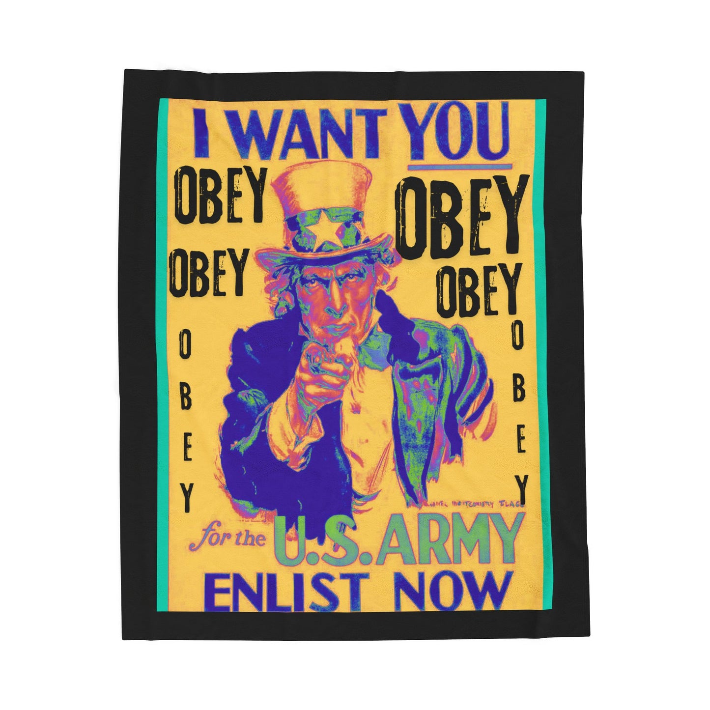 Obey Uncle Sam Velveteen Plush Blanket