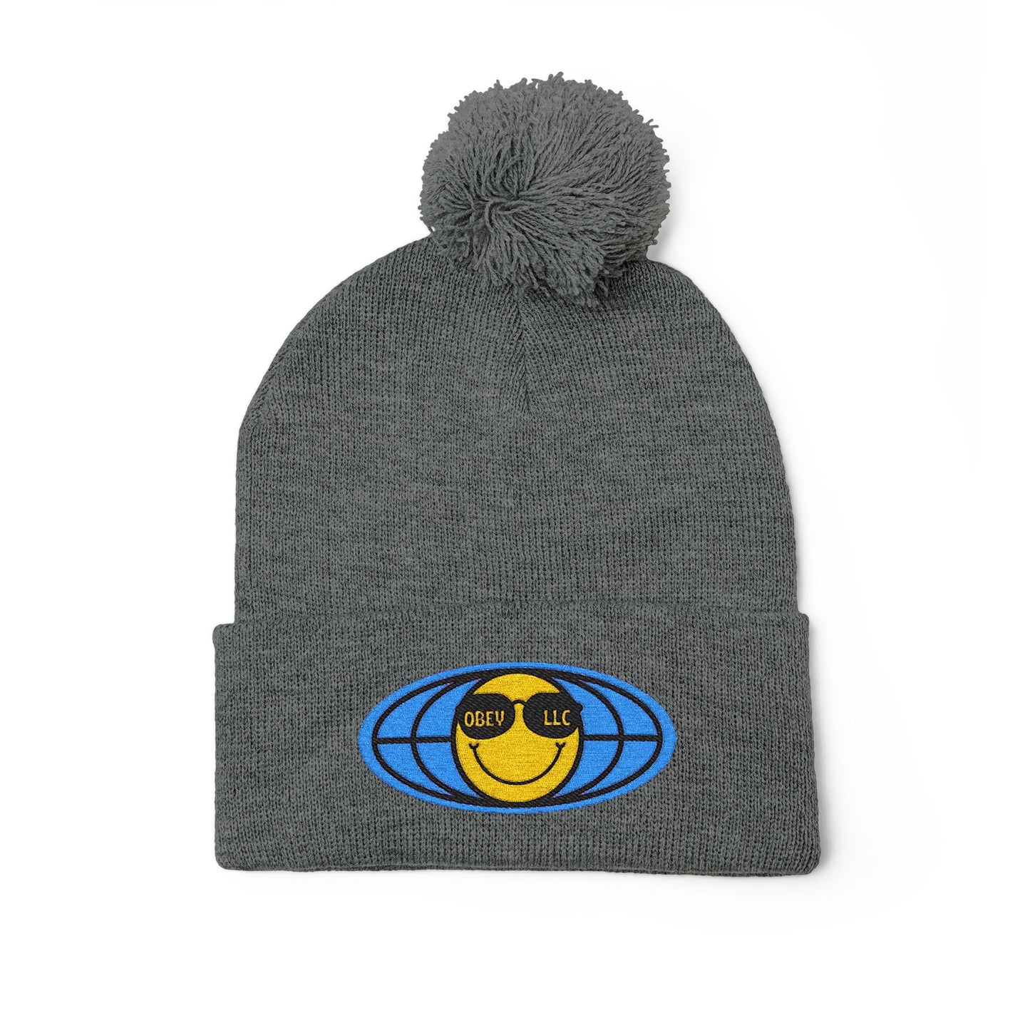 Obey LLC Pom-Pom Knit Cap (Embroidery)