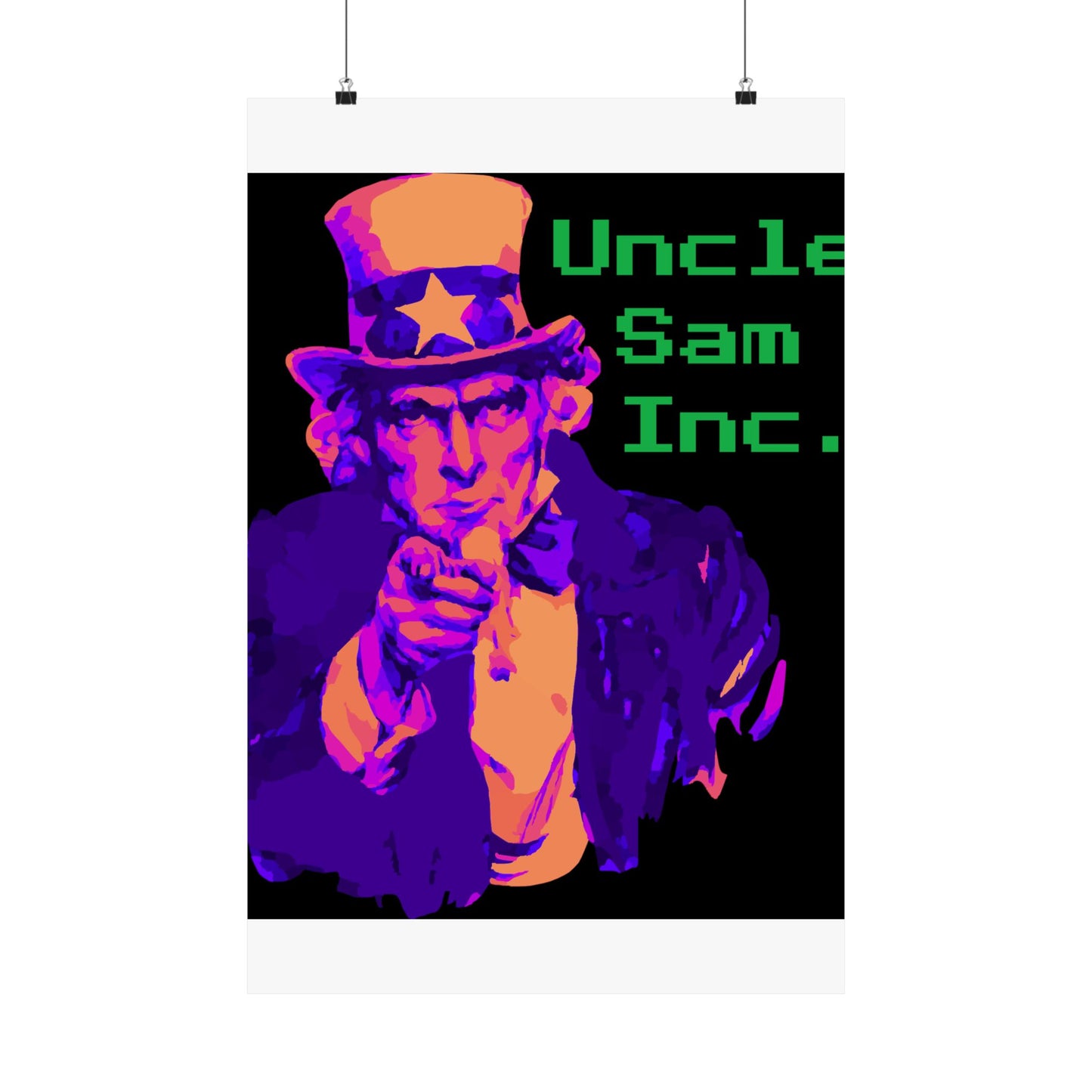 Colorful Uncle Sam Inc. Matte Vertical Poster, Vintage Wall Art