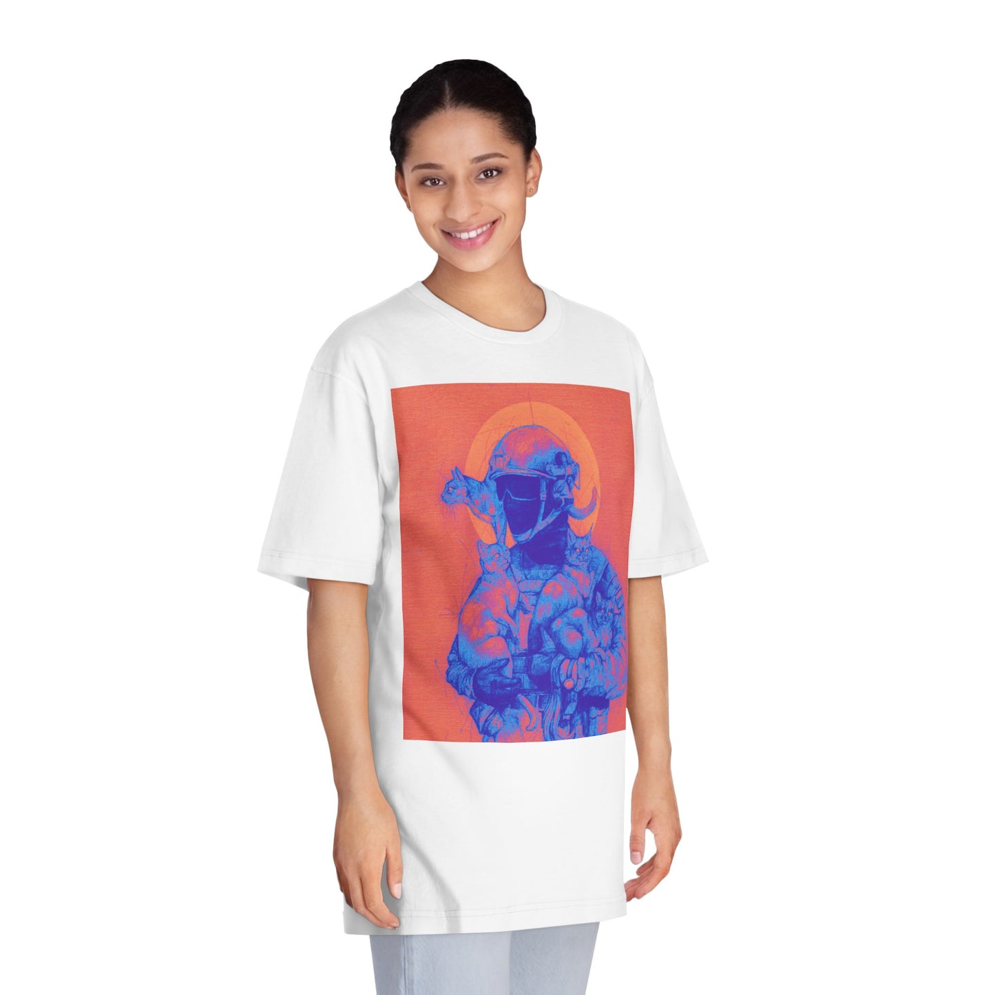 Neon Cat Unisex Classic Crewneck T-Shirt