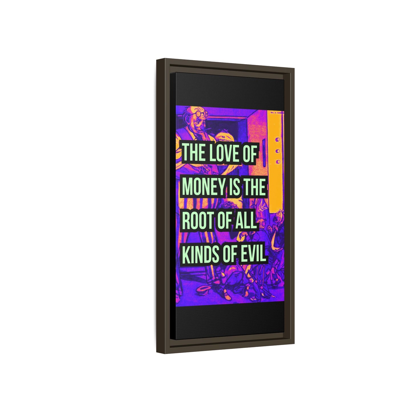 Love of Money Matte Canvas, Framed (Multi-color)