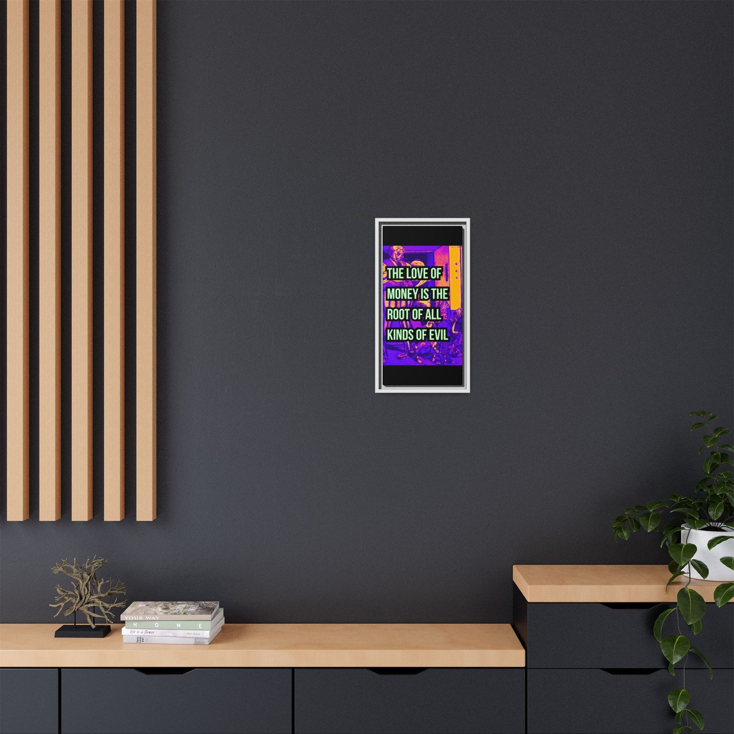 Love of Money Matte Canvas, Framed (Multi-color)