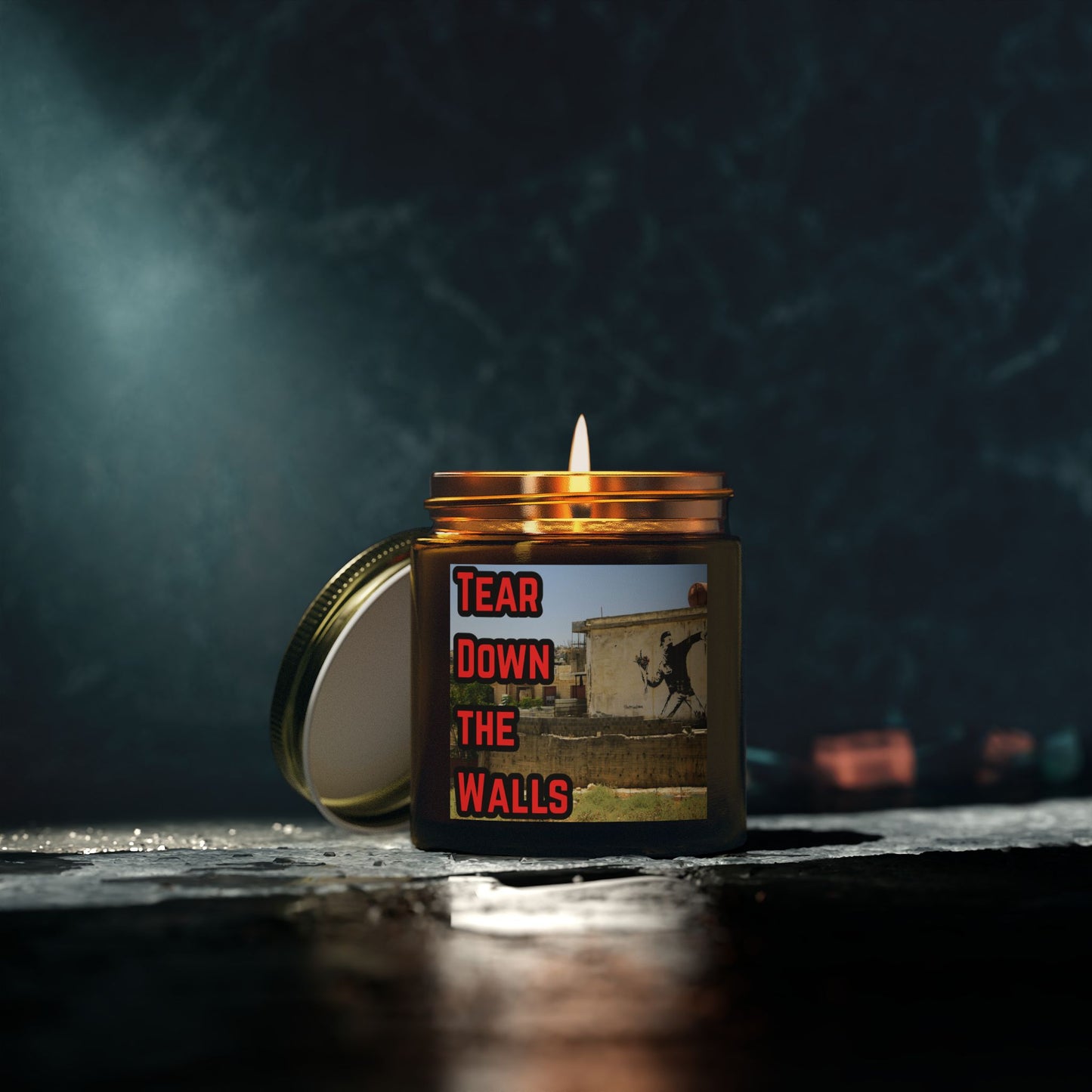 Tear Down the Walls Scented Candles, Coconut Apricot Wax (4oz, 9oz)