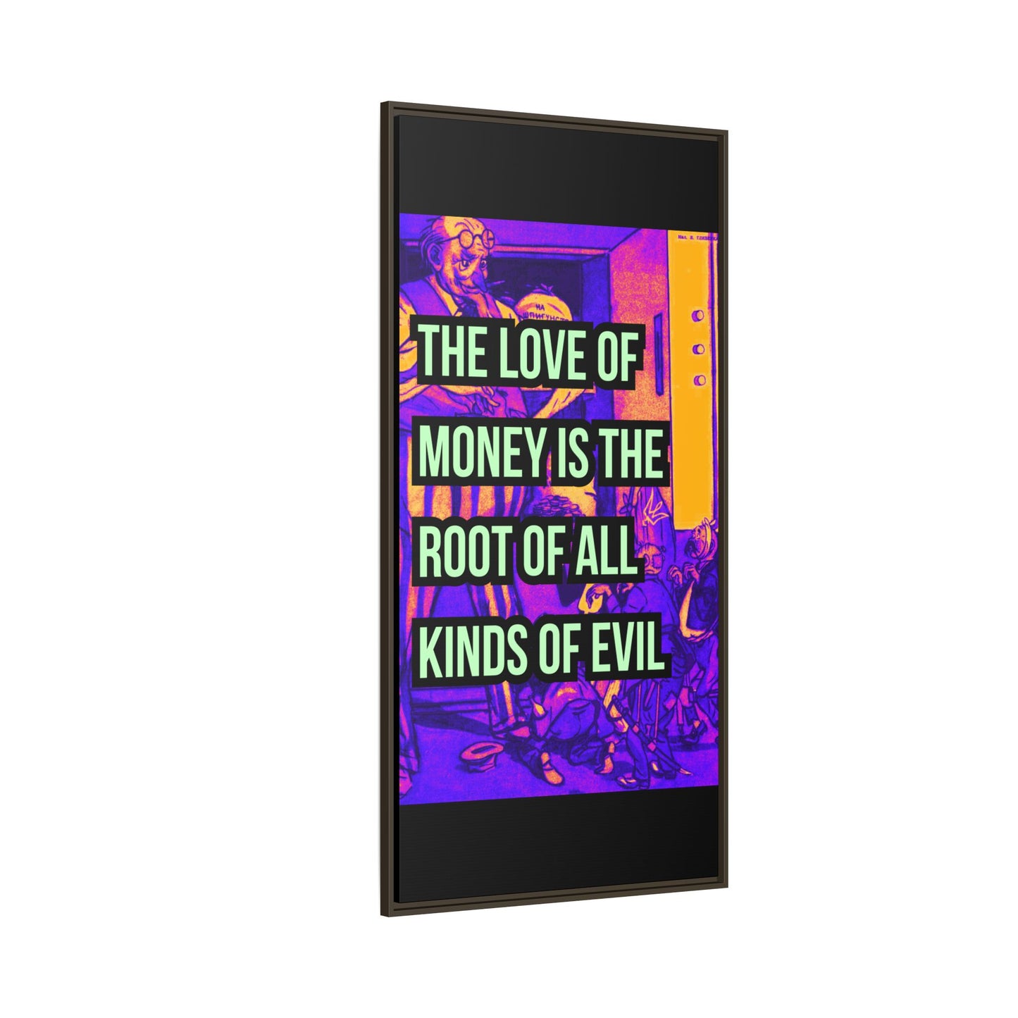 Love of Money Matte Canvas, Framed (Multi-color)