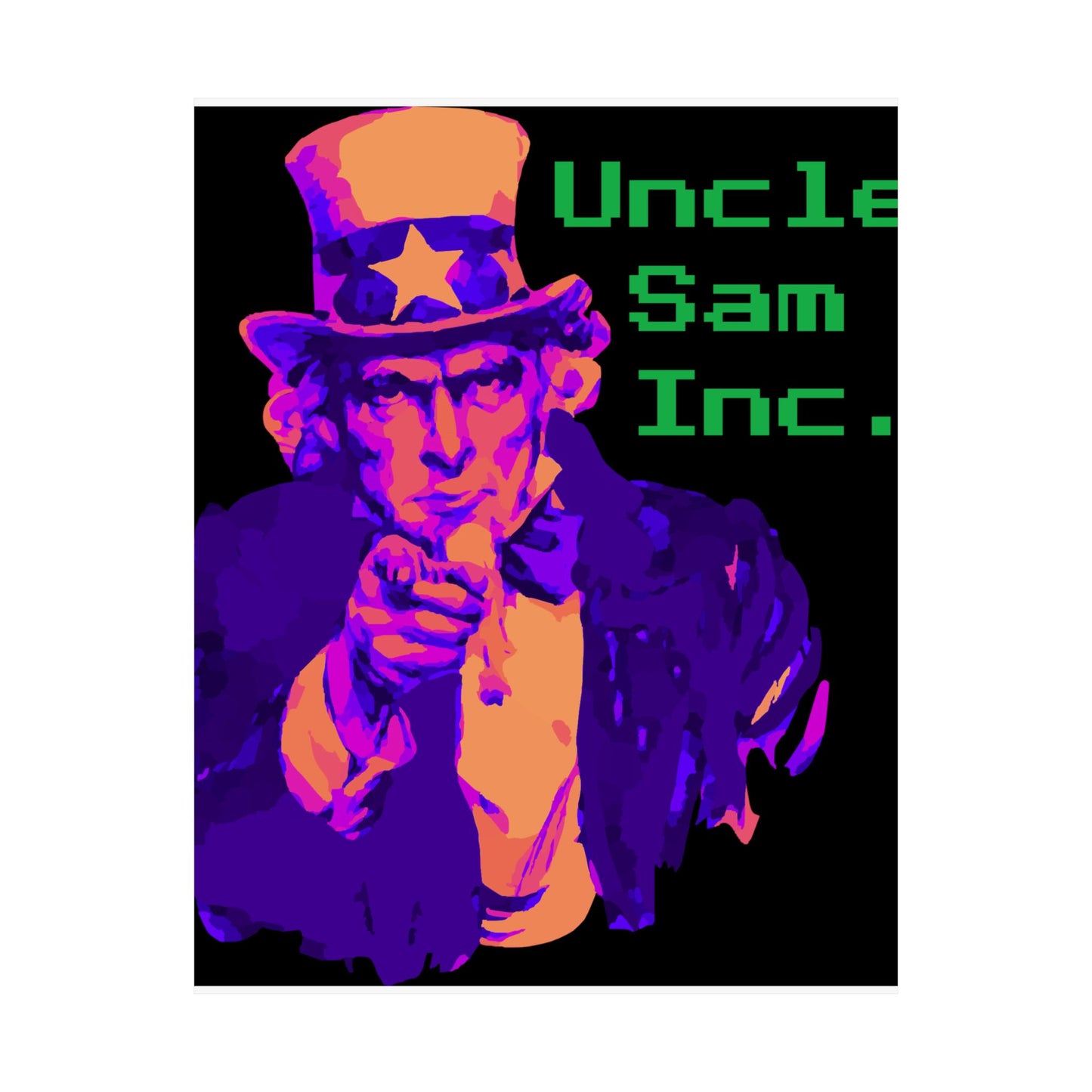 Colorful Uncle Sam Inc. Matte Vertical Poster, Vintage Wall Art