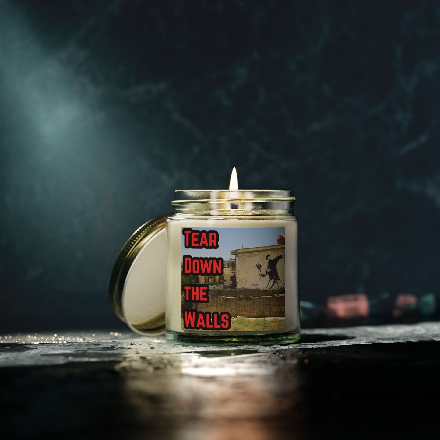 Tear Down the Walls Scented Candles, Coconut Apricot Wax (4oz, 9oz)