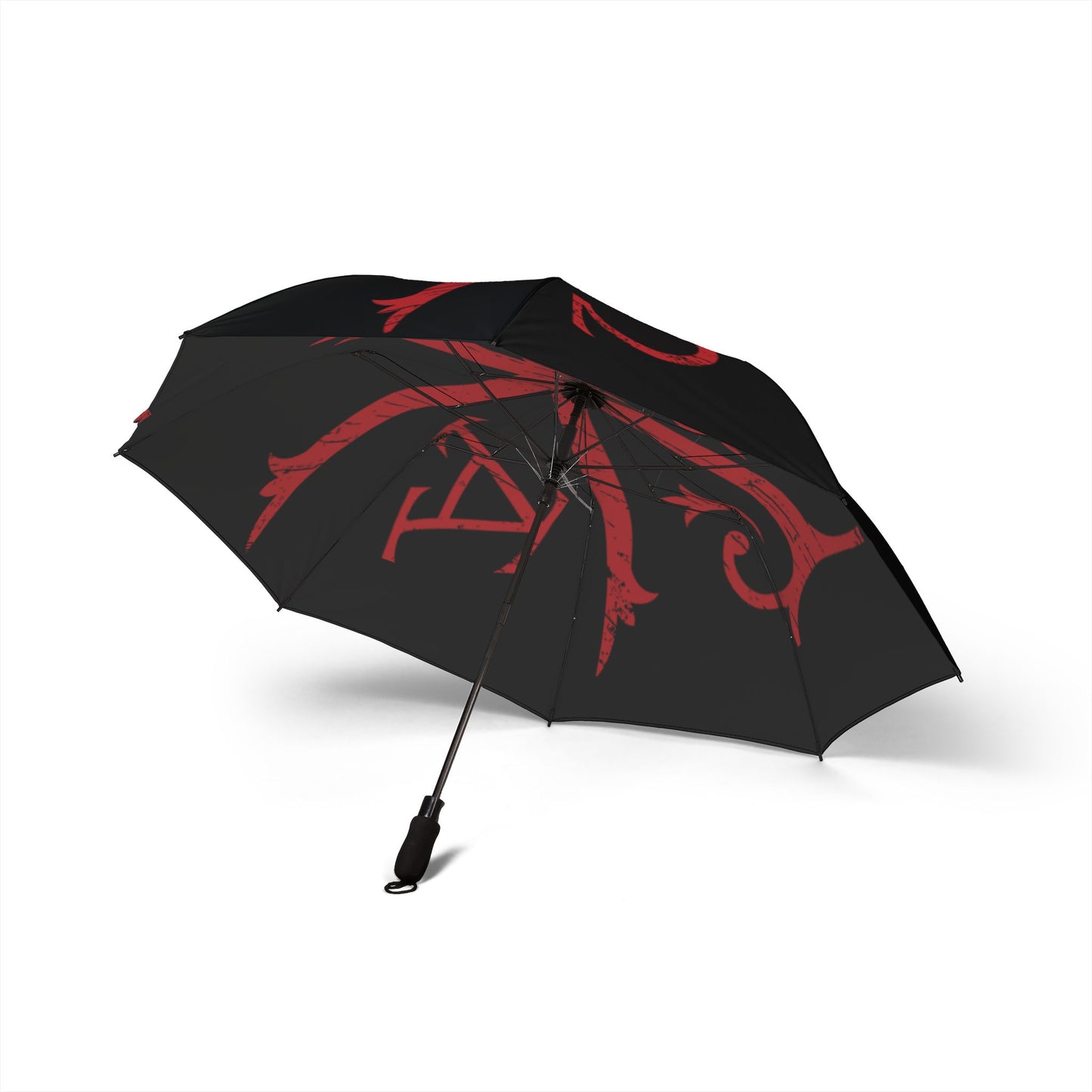 Alpha Omega Semi-Automatic Foldable Umbrella - Gothic Design, Unique Gift, Rainy Day Essential, Outdoor Accessory, Fashion Statement