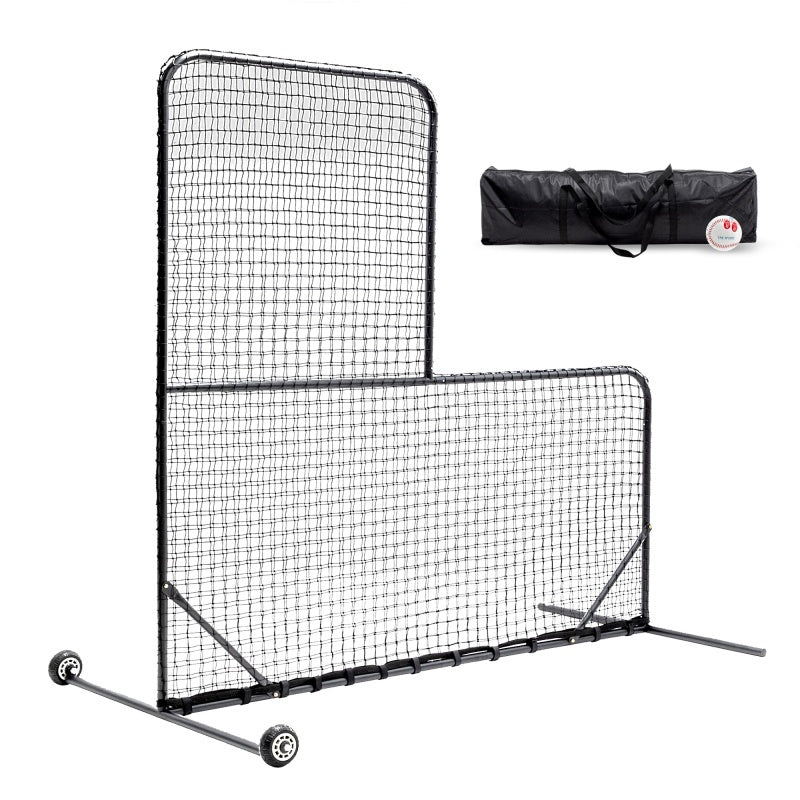 Type Baseball Hitting Cage Net, Wheeled Baseball Pitching Net 84 Inches High X 84 Inches Wide, With 42 Inches X 42 Inches Opening, Including Tote Bag, Prohibited Platform Temu