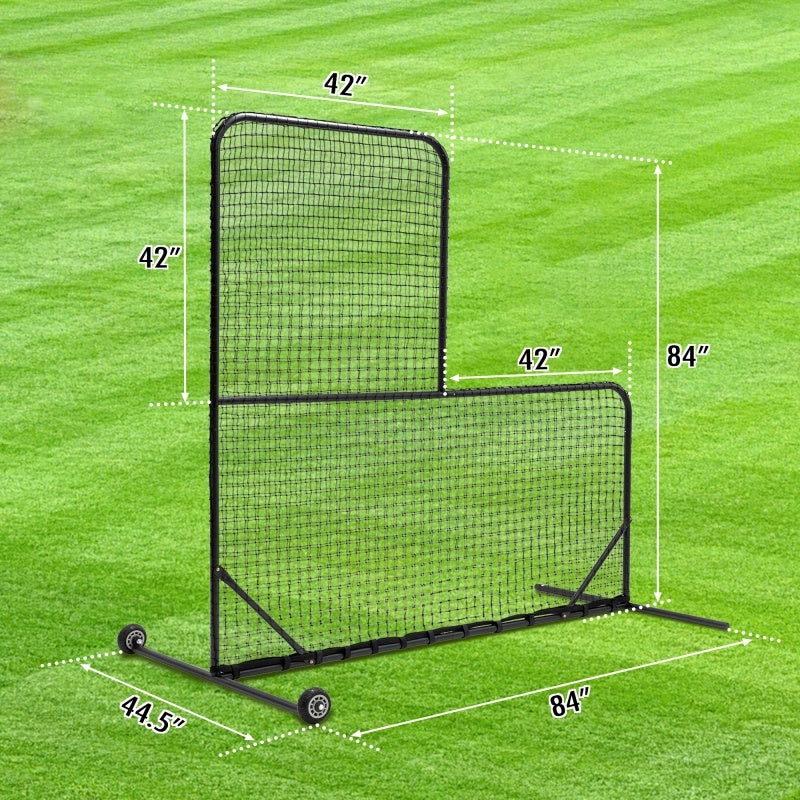 Type Baseball Hitting Cage Net, Wheeled Baseball Pitching Net 84 Inches High X 84 Inches Wide, With 42 Inches X 42 Inches Opening, Including Tote Bag, Prohibited Platform Temu