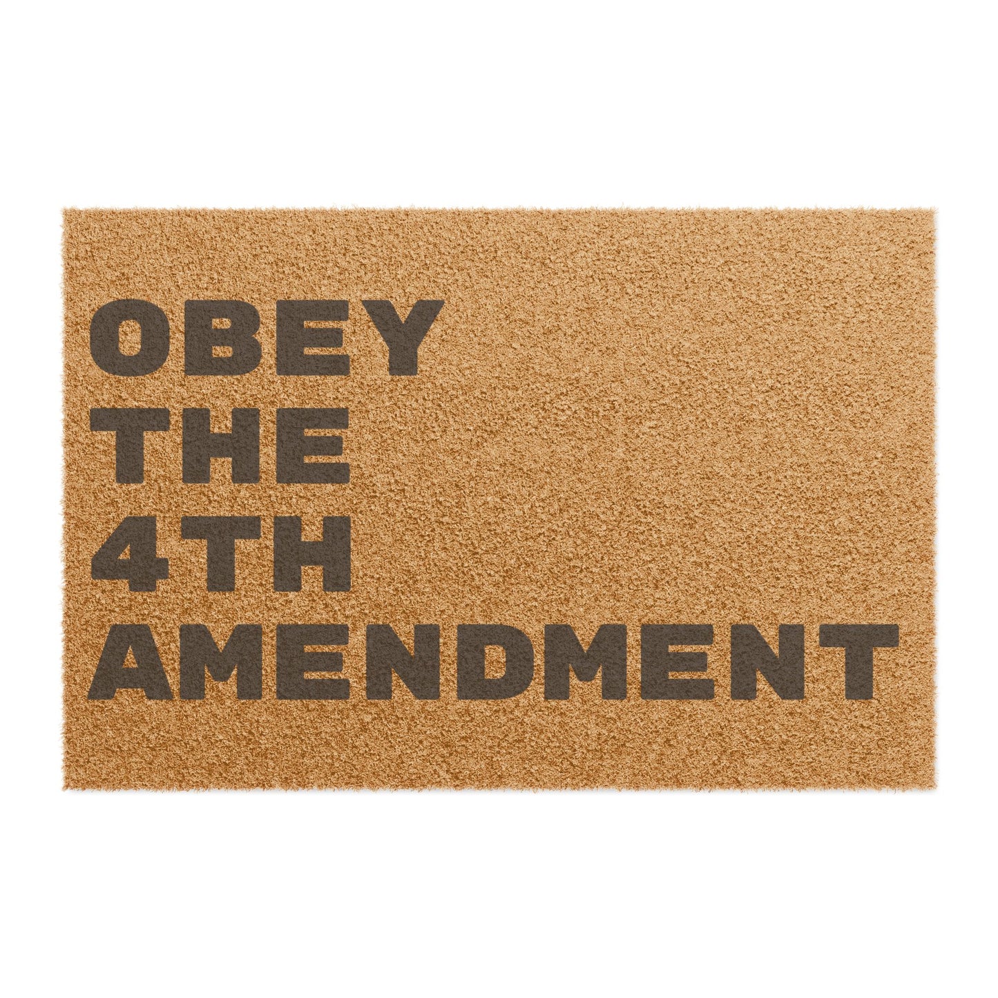 Doormat with 4th Amendment Quote, Funny Welcome Mat, Unique Entrance Decor, Constitutional Humor Gift, Home Security Mat