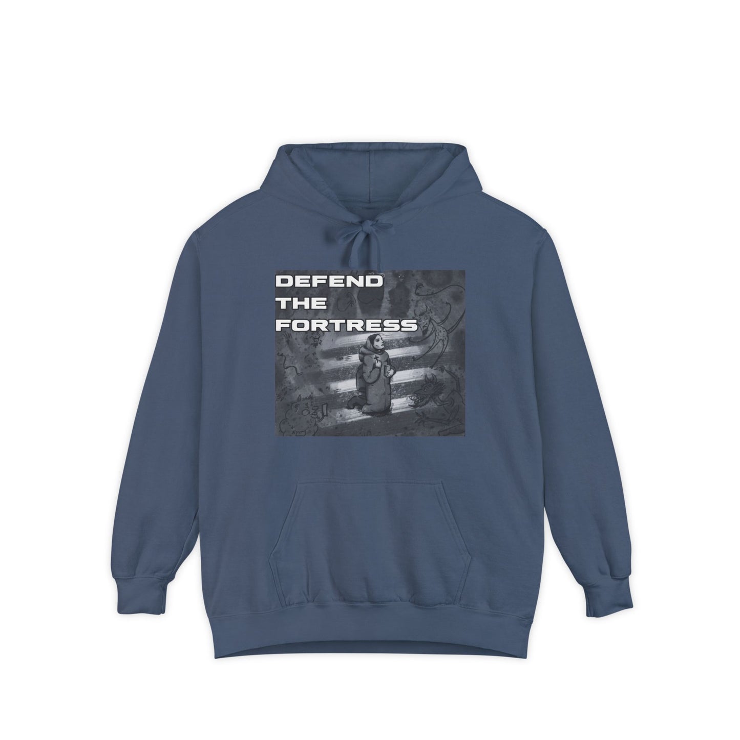 Defend the Fortress Unisex Garment-Dyed Hoodie