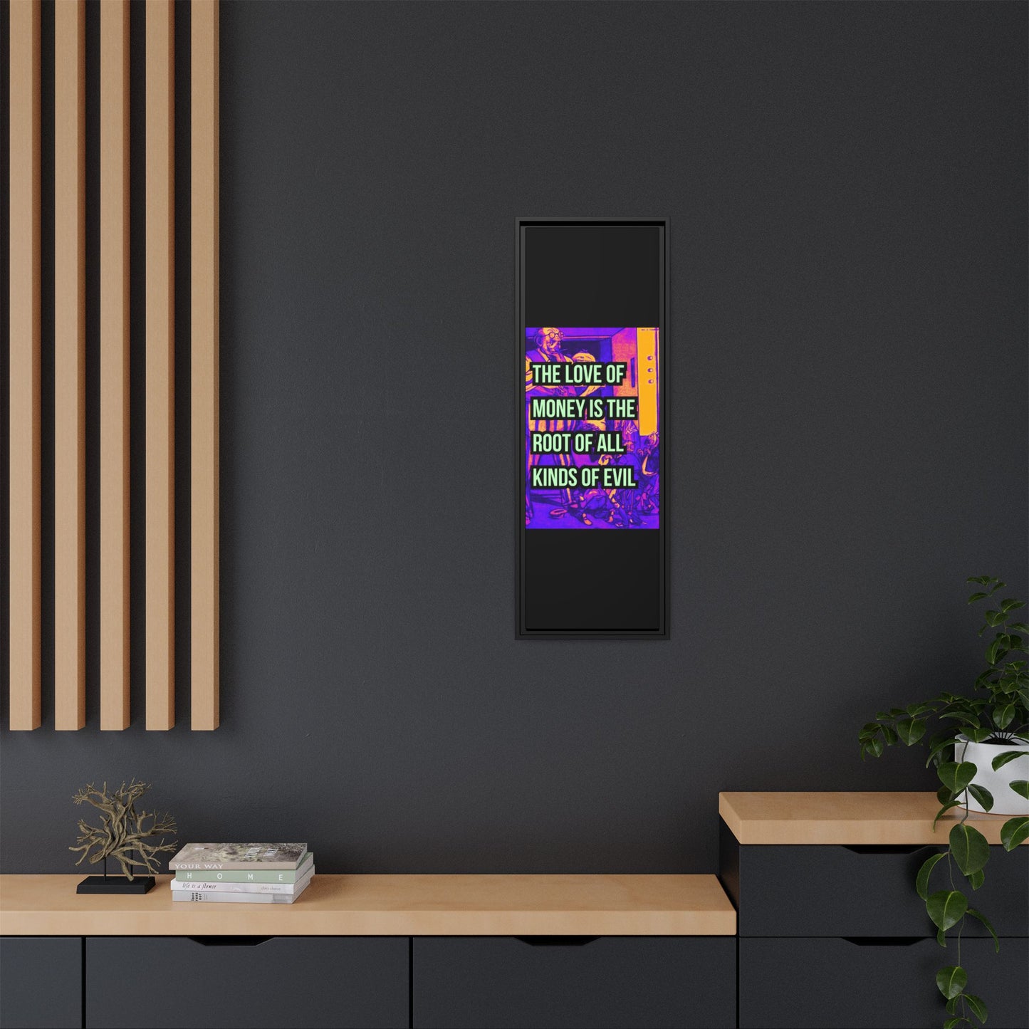Love of Money Matte Canvas, Framed (Multi-color)