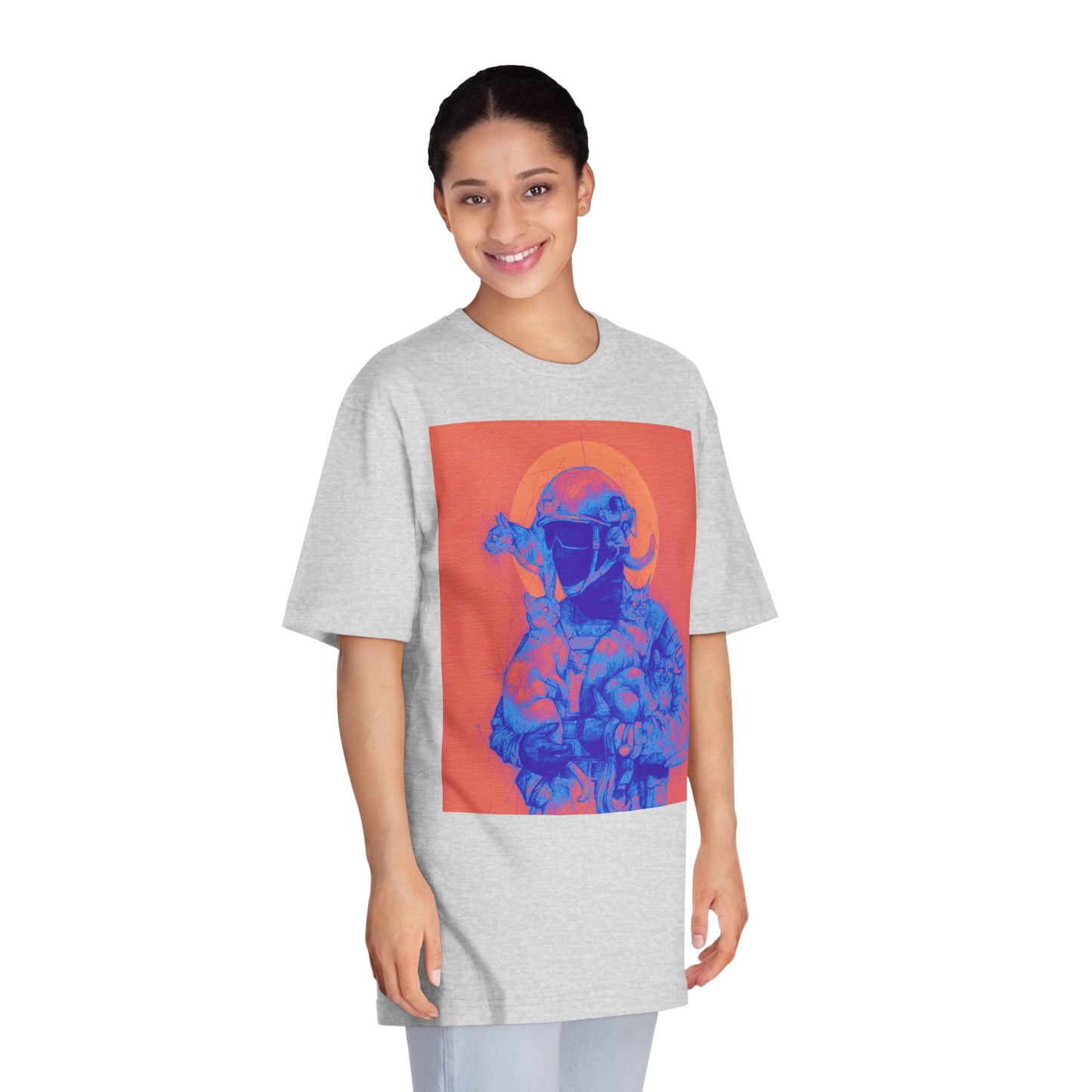 Neon Cat Unisex Classic Crewneck T-Shirt